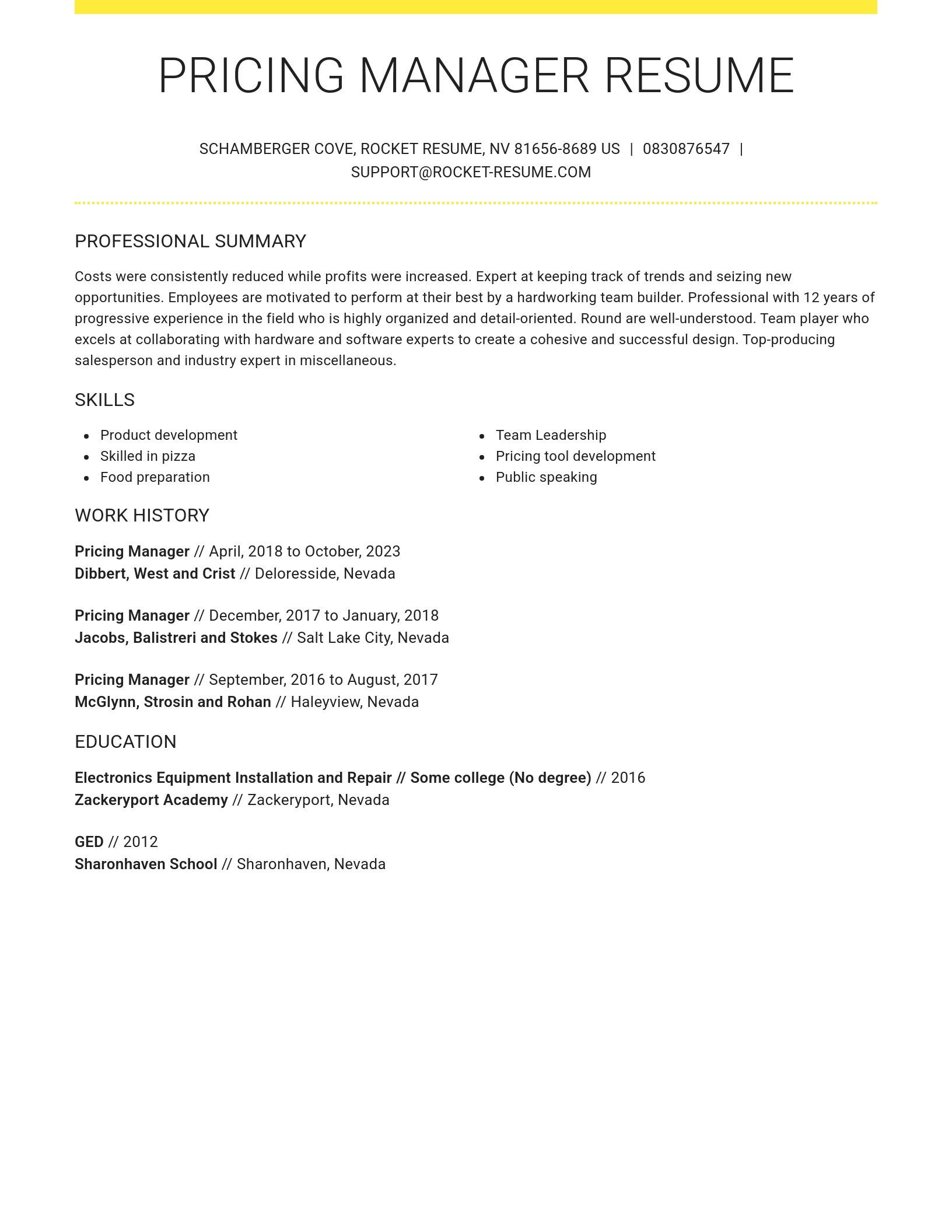 Grand resume template