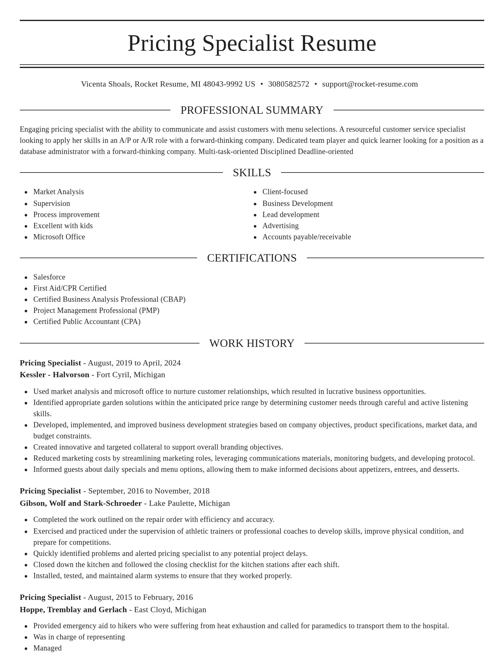 Elegant resume template