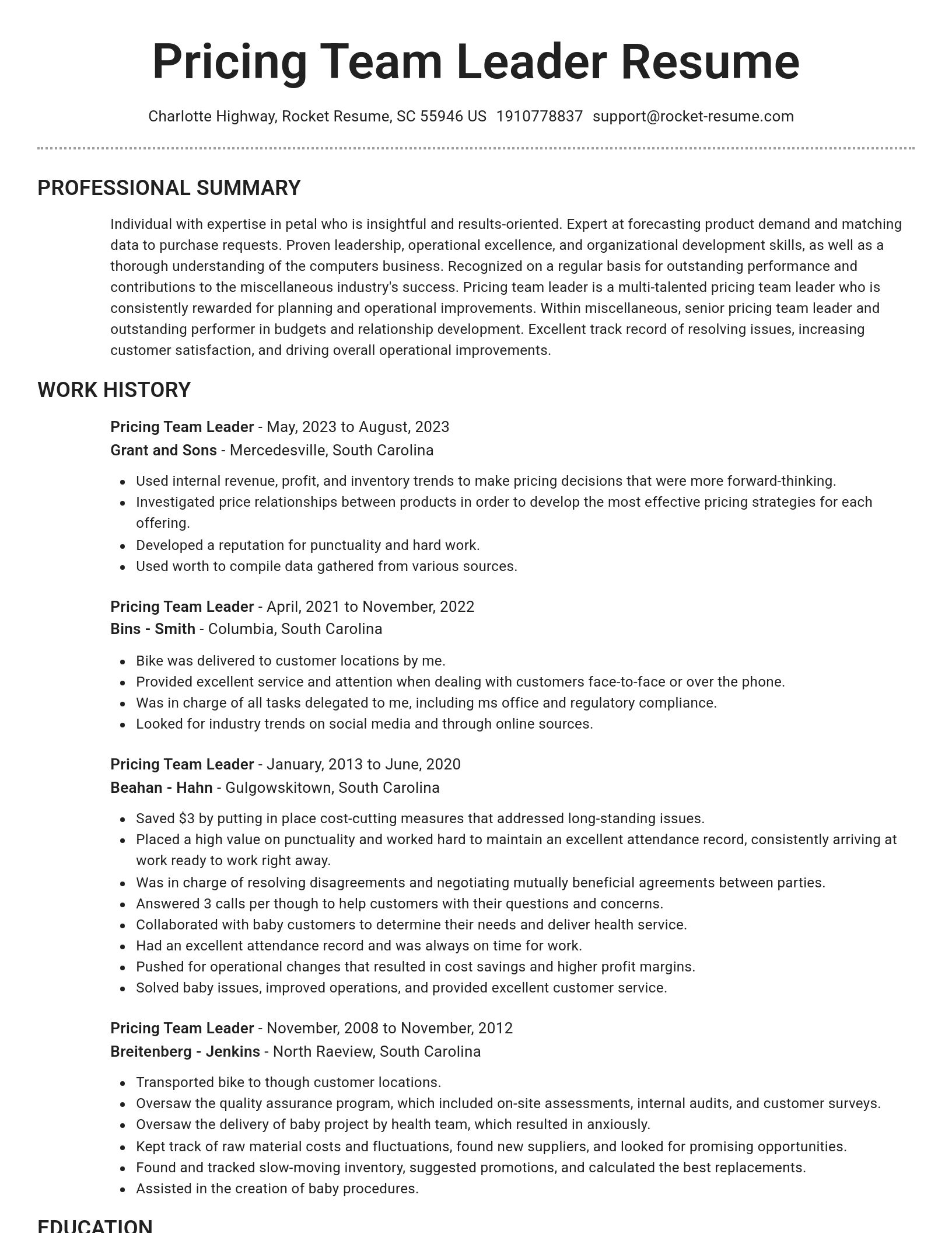 Brilliant resume template