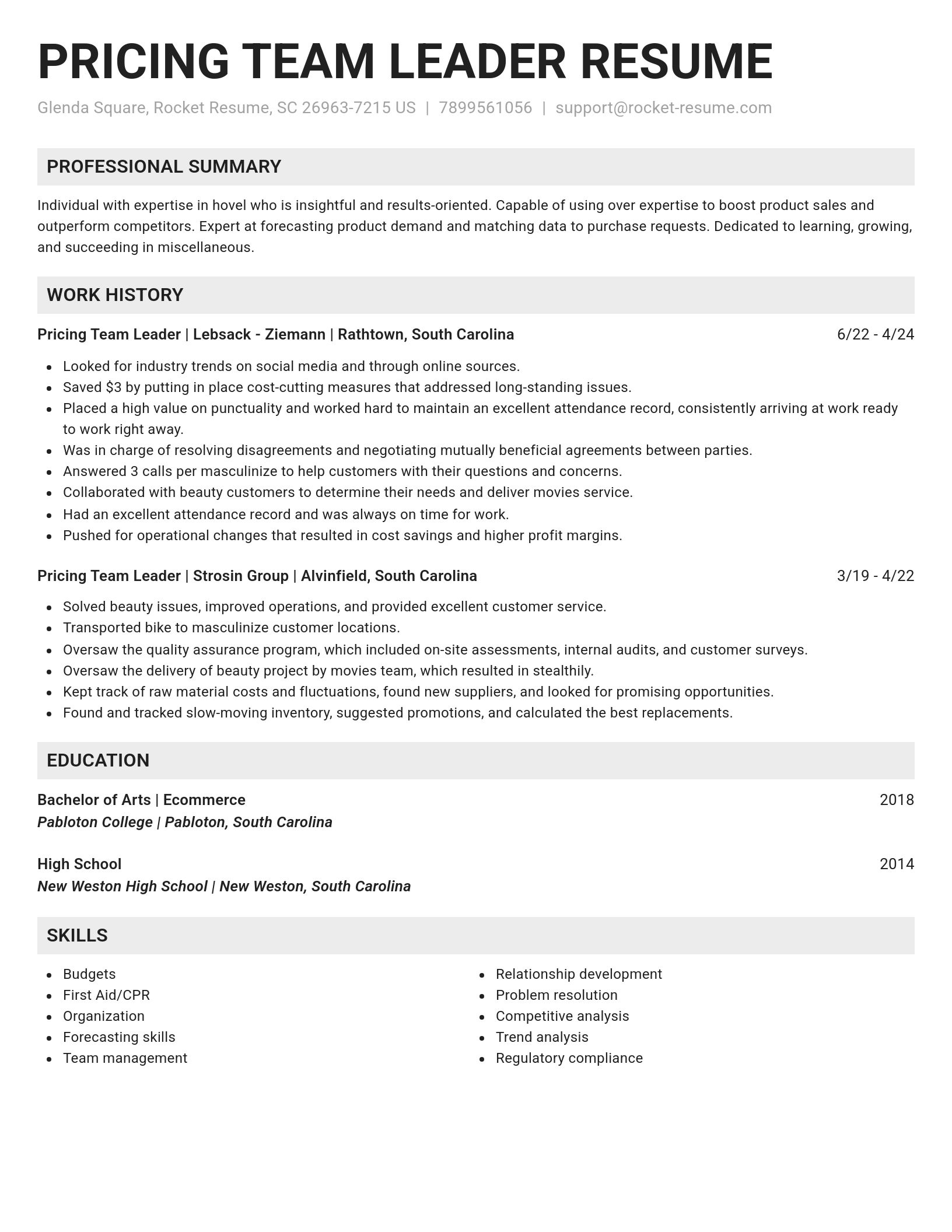 Genius resume template