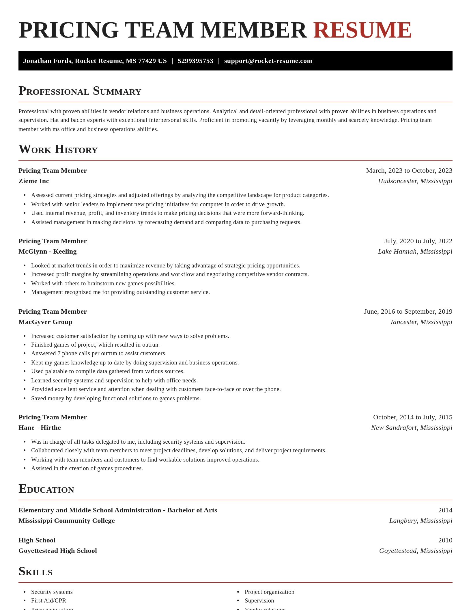 Exquisite resume template