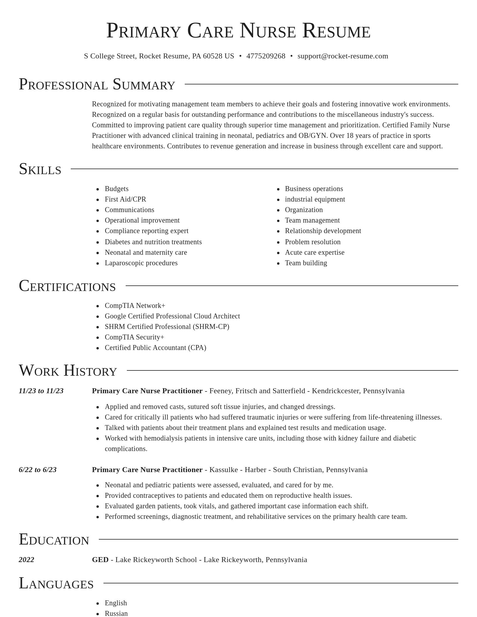 Director resume template