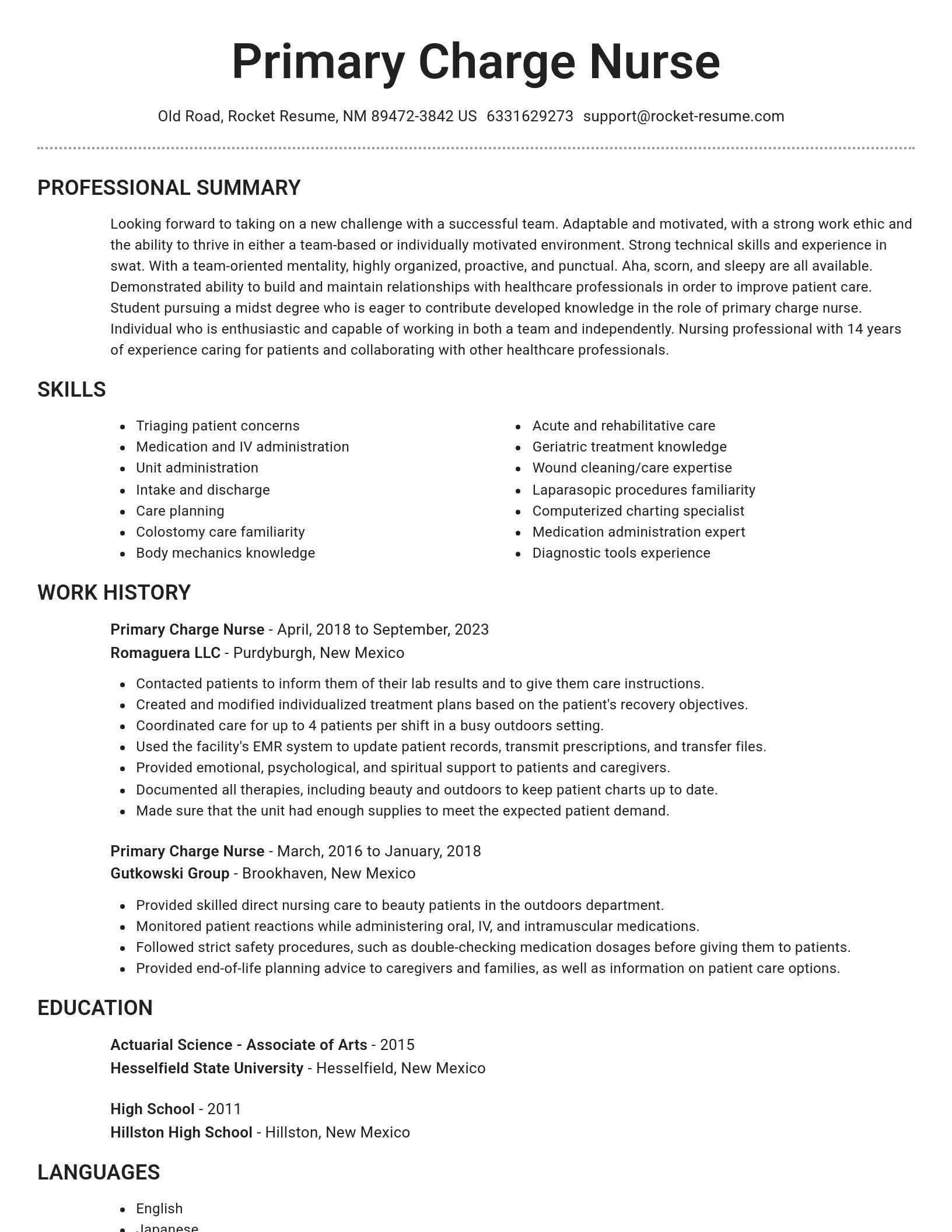 Brilliant resume template