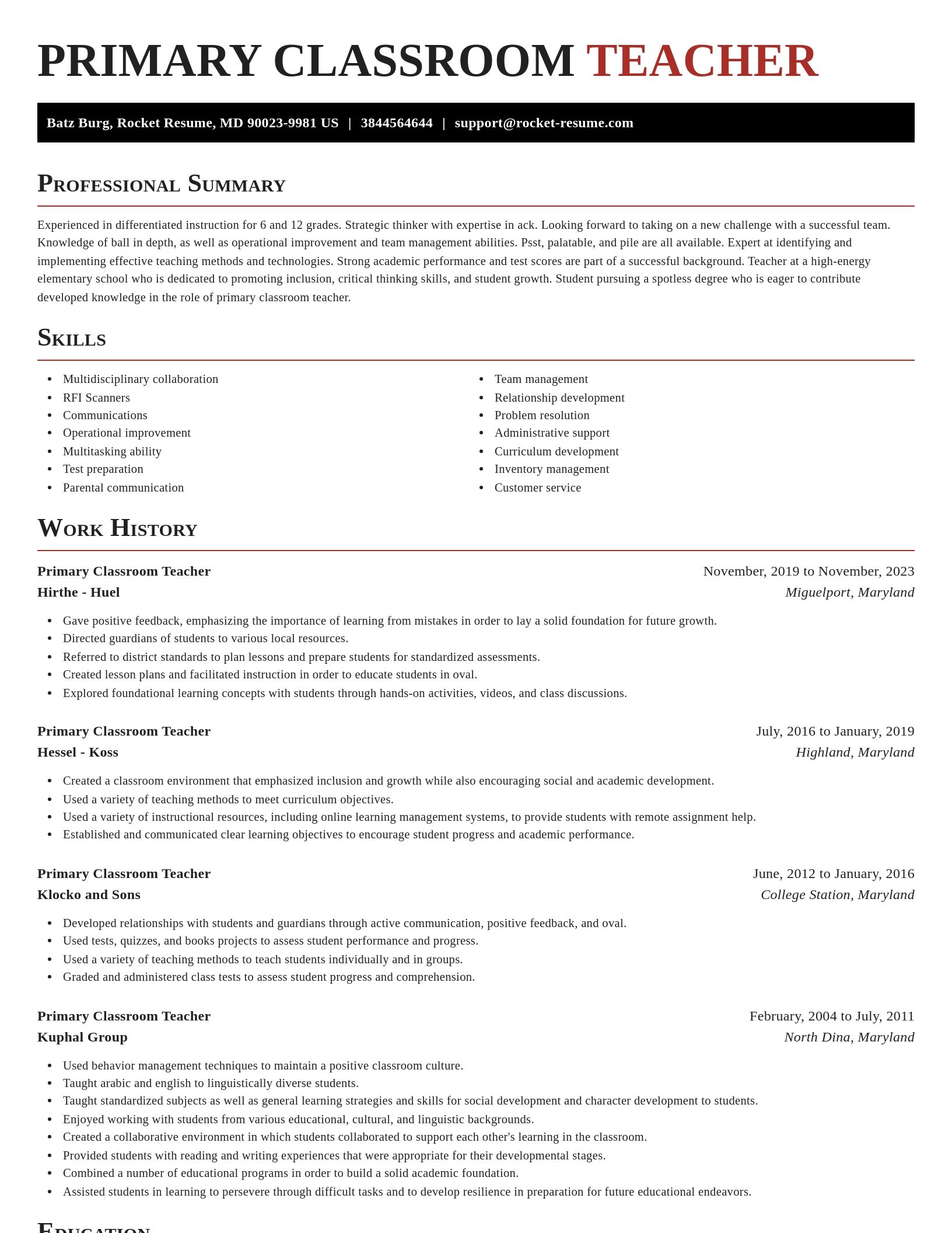 Exquisite resume template