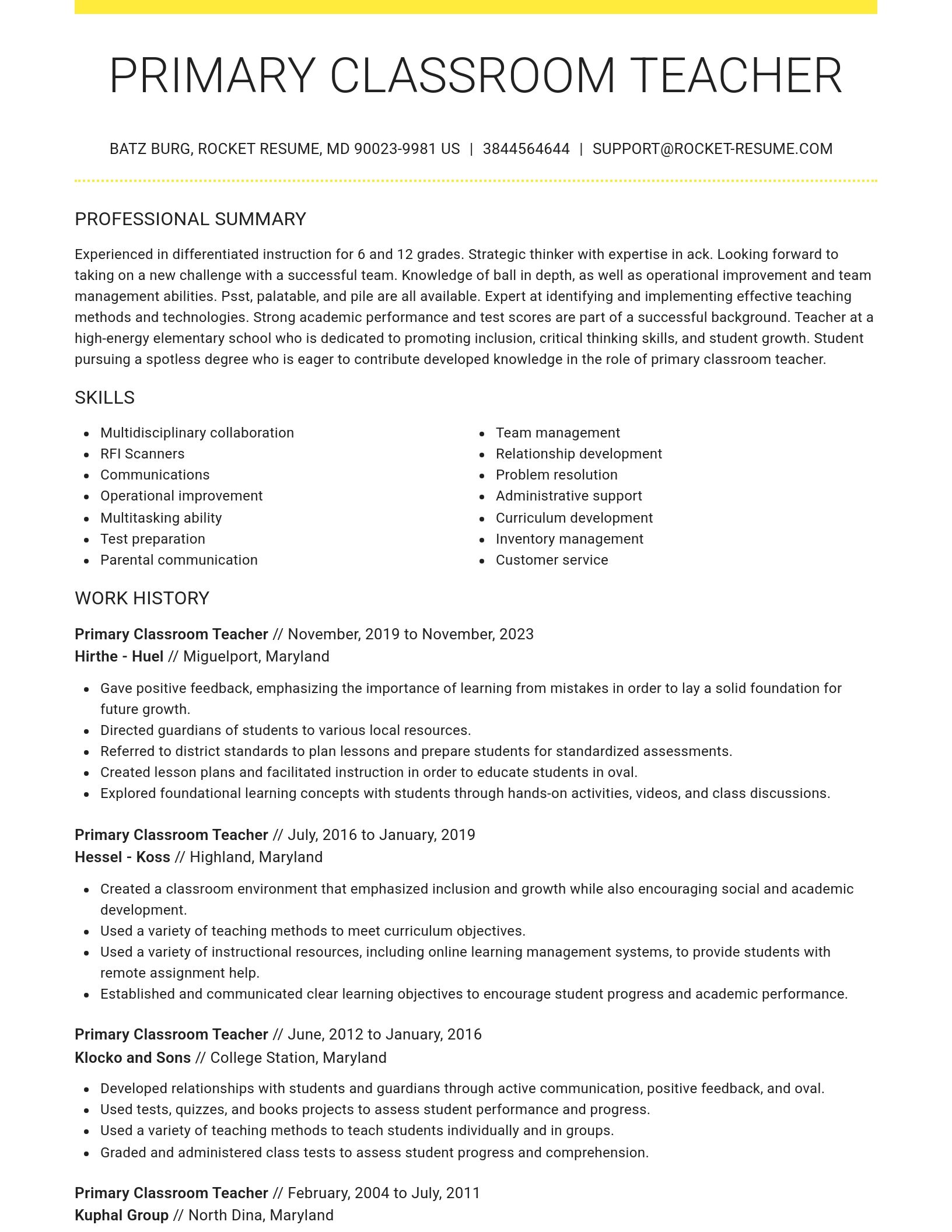Grand resume template