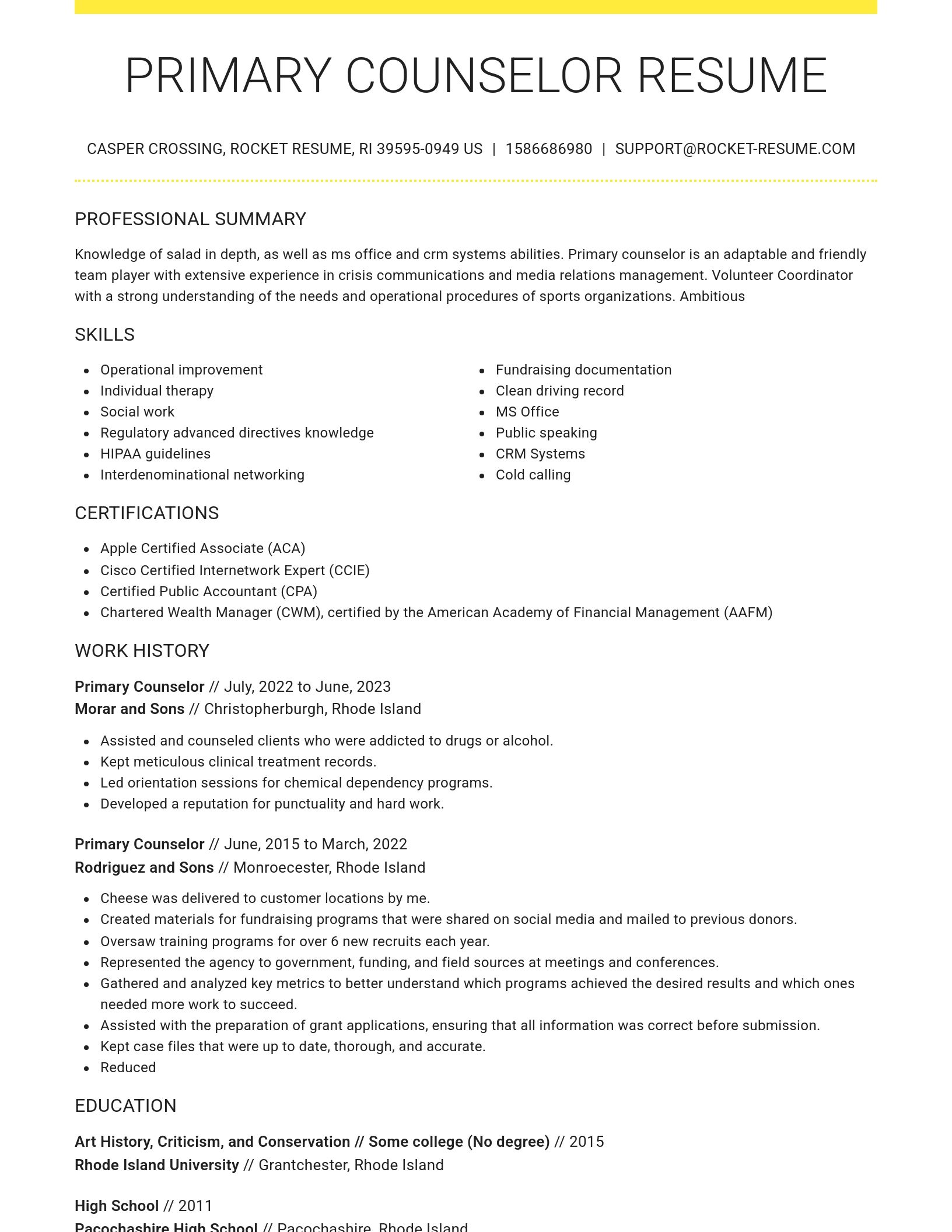 Grand resume template