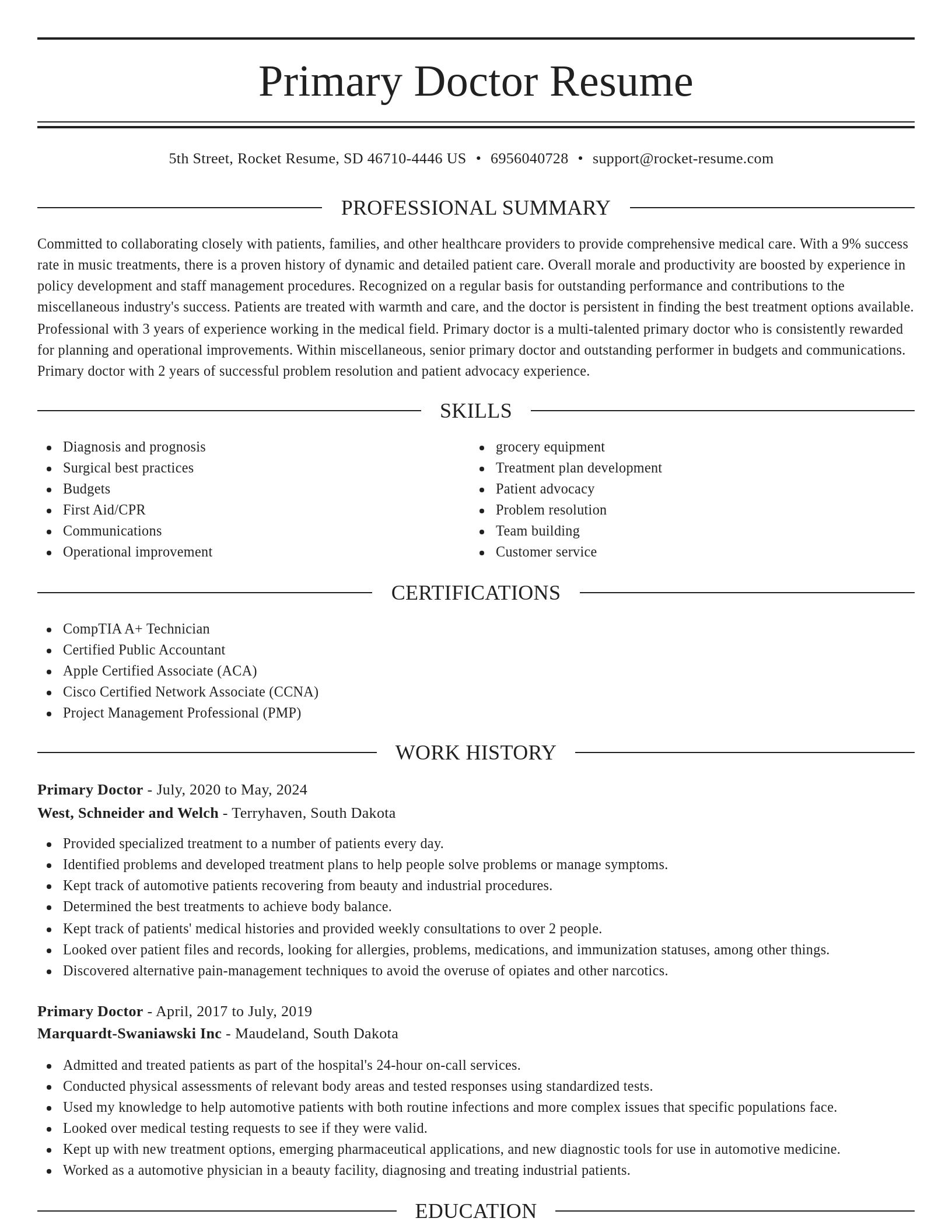 Elegant resume template