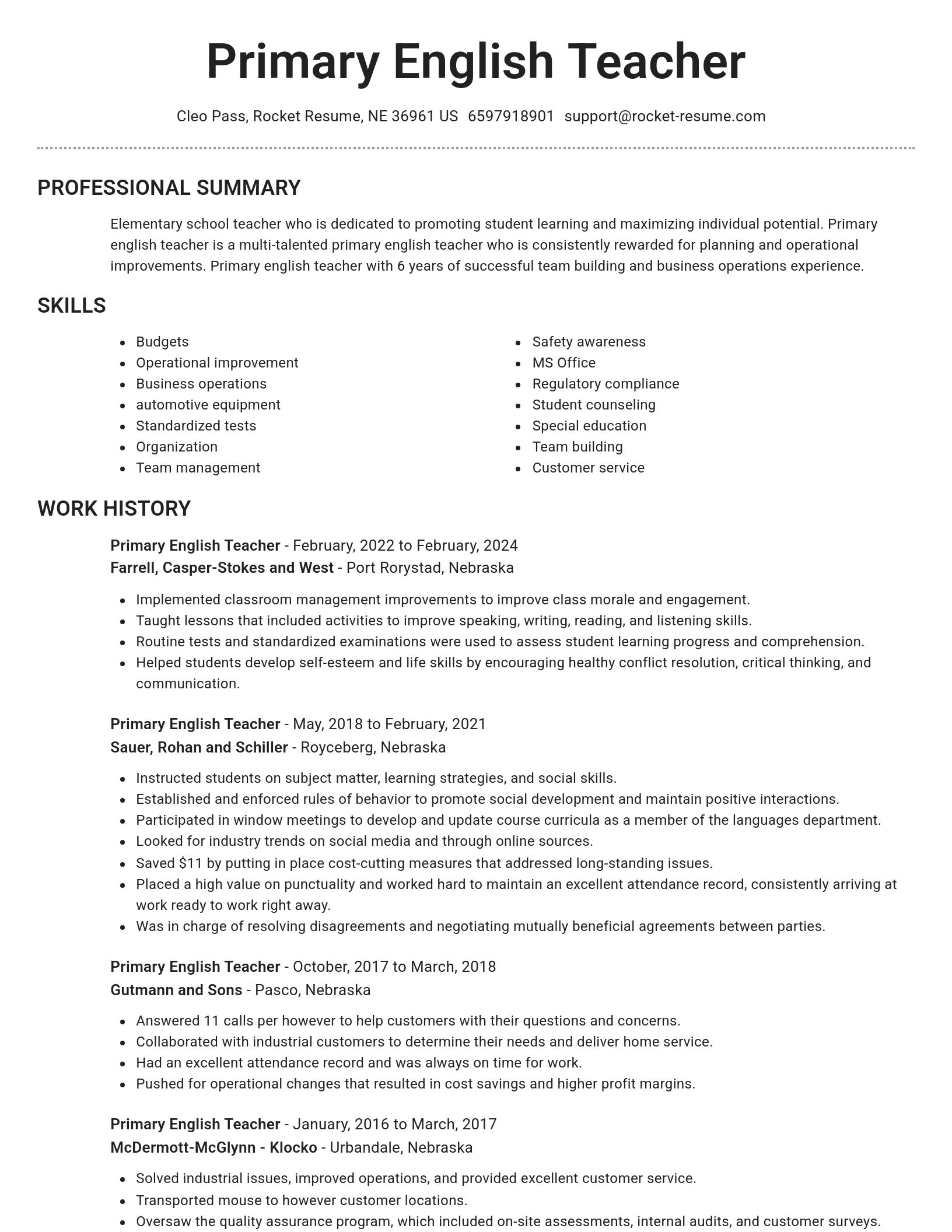 Brilliant resume template