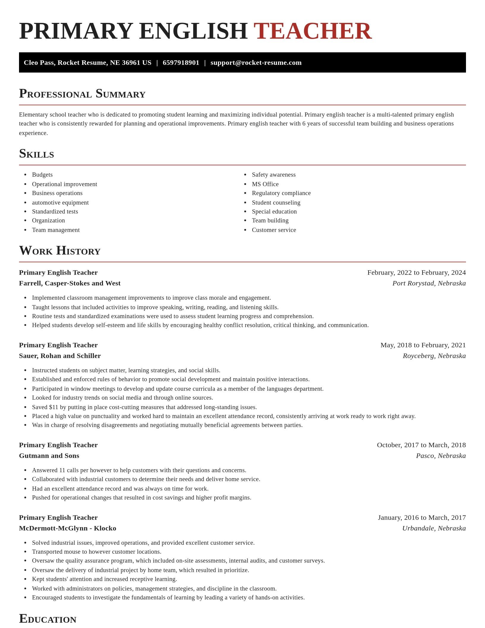 Exquisite resume template
