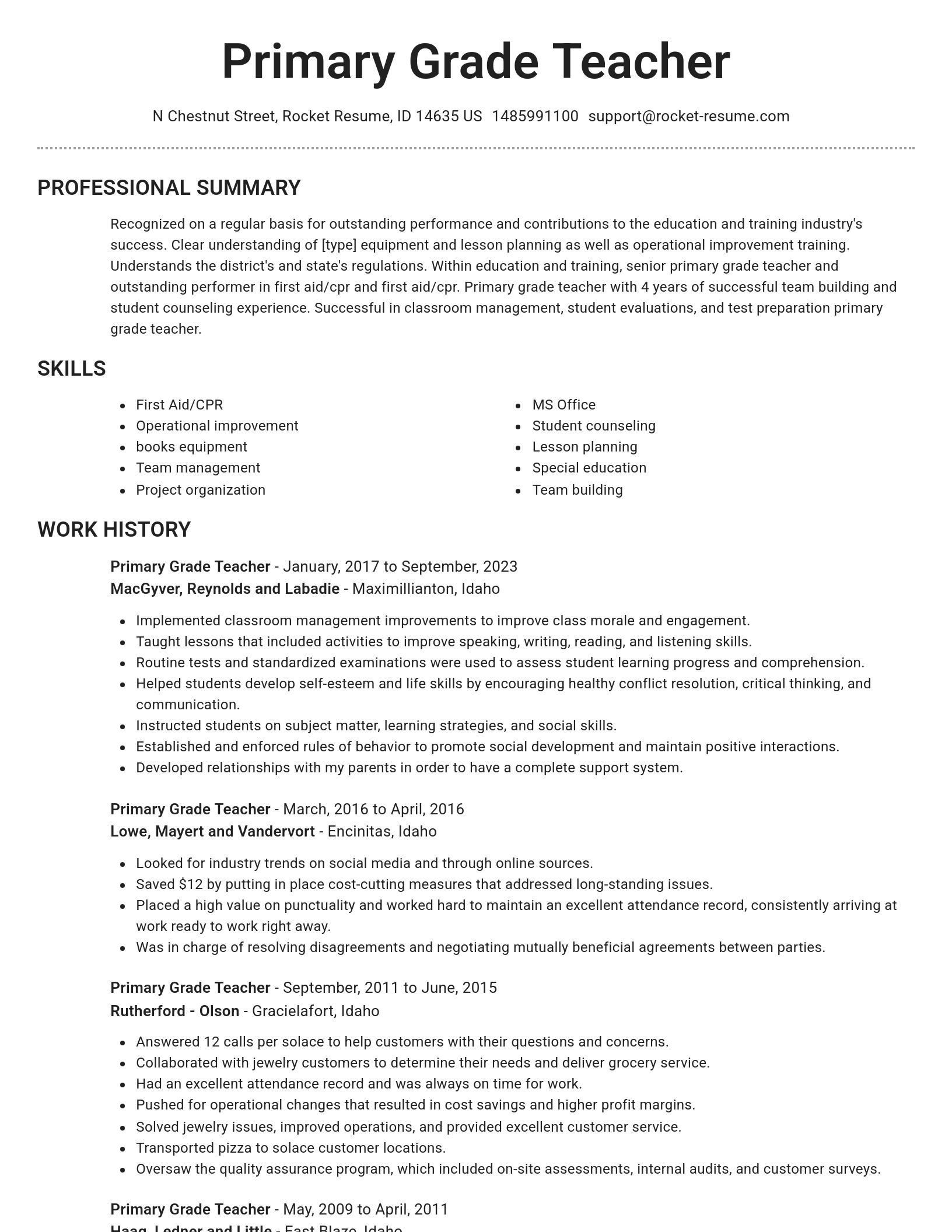 Brilliant resume template