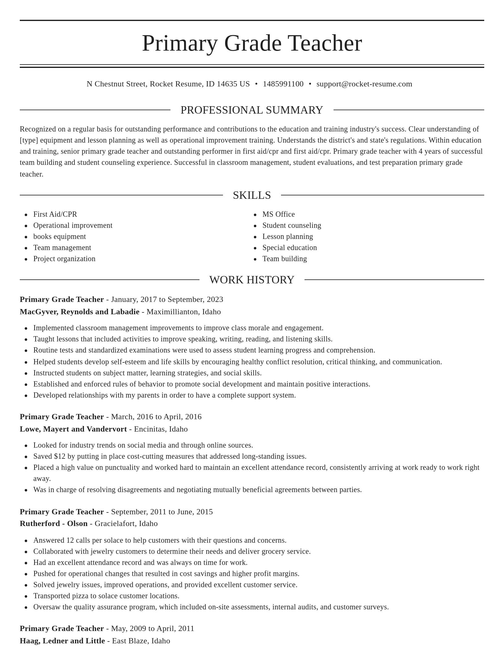 Elegant resume template