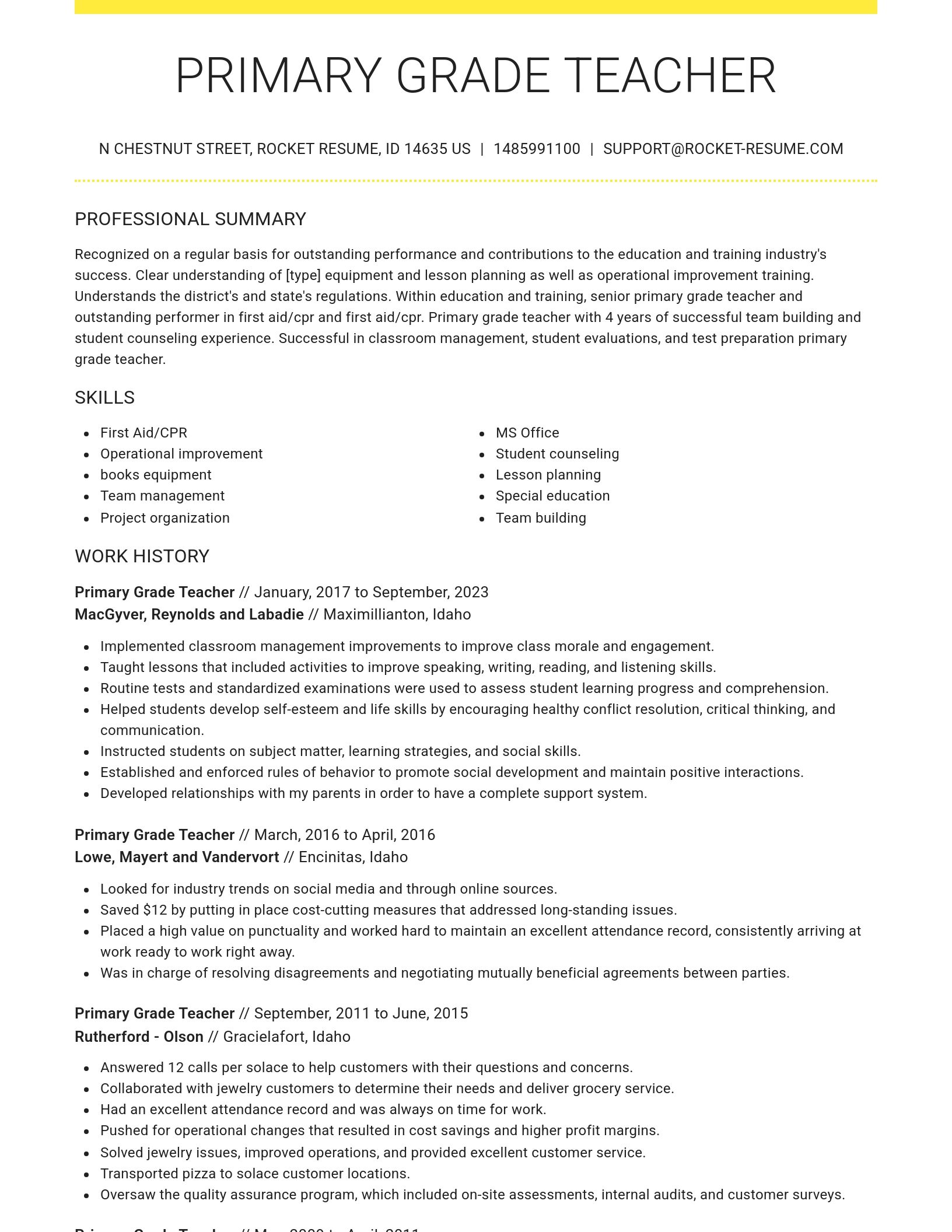 Grand resume template