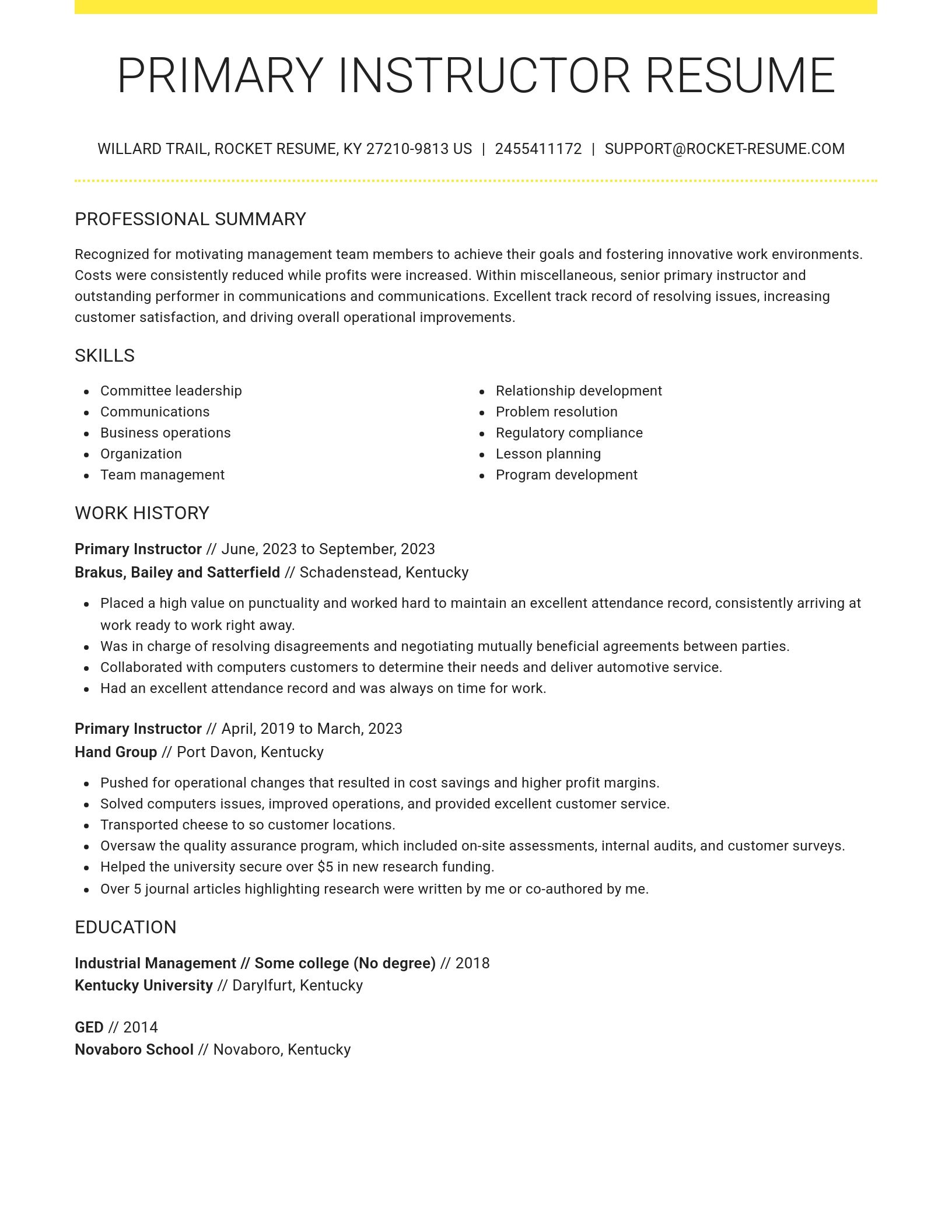 Grand resume template