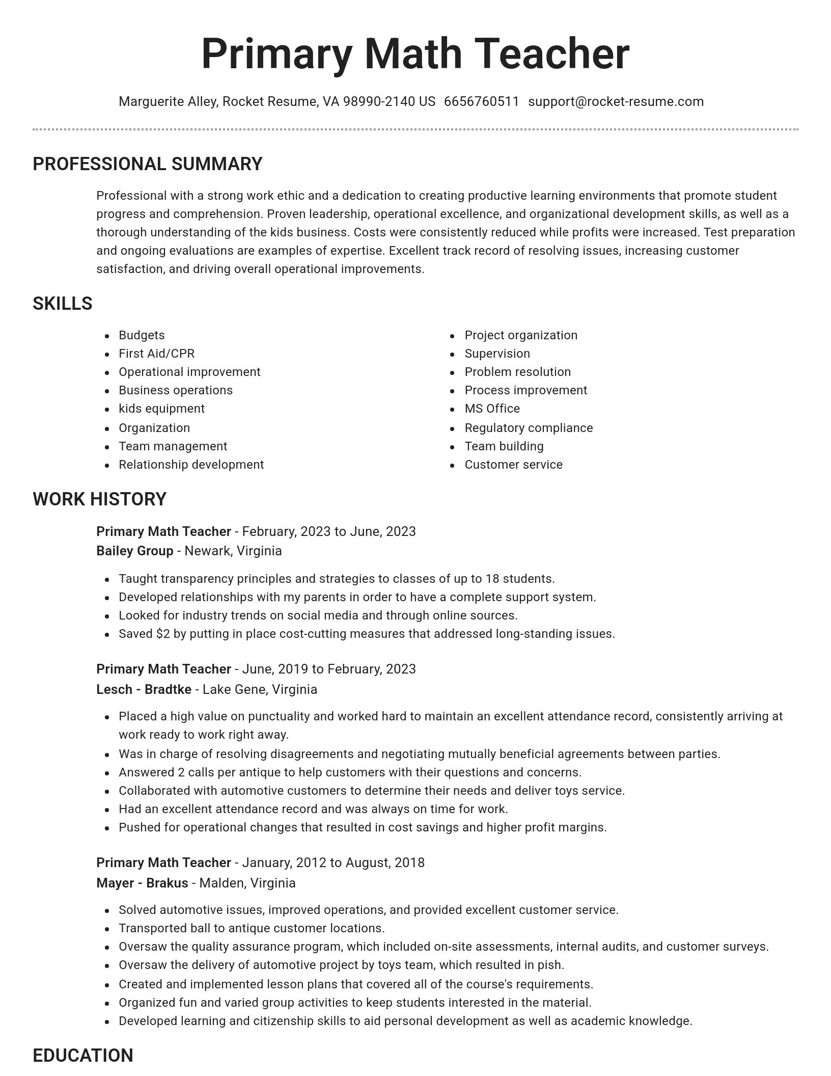 Brilliant resume template