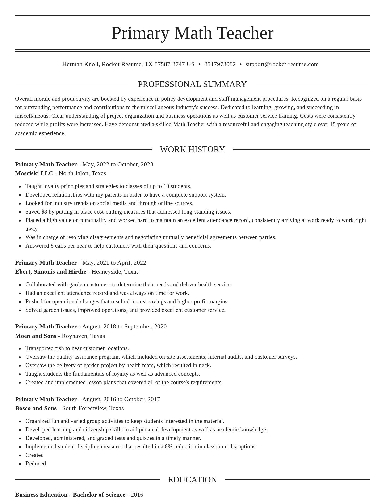 Elegant resume template