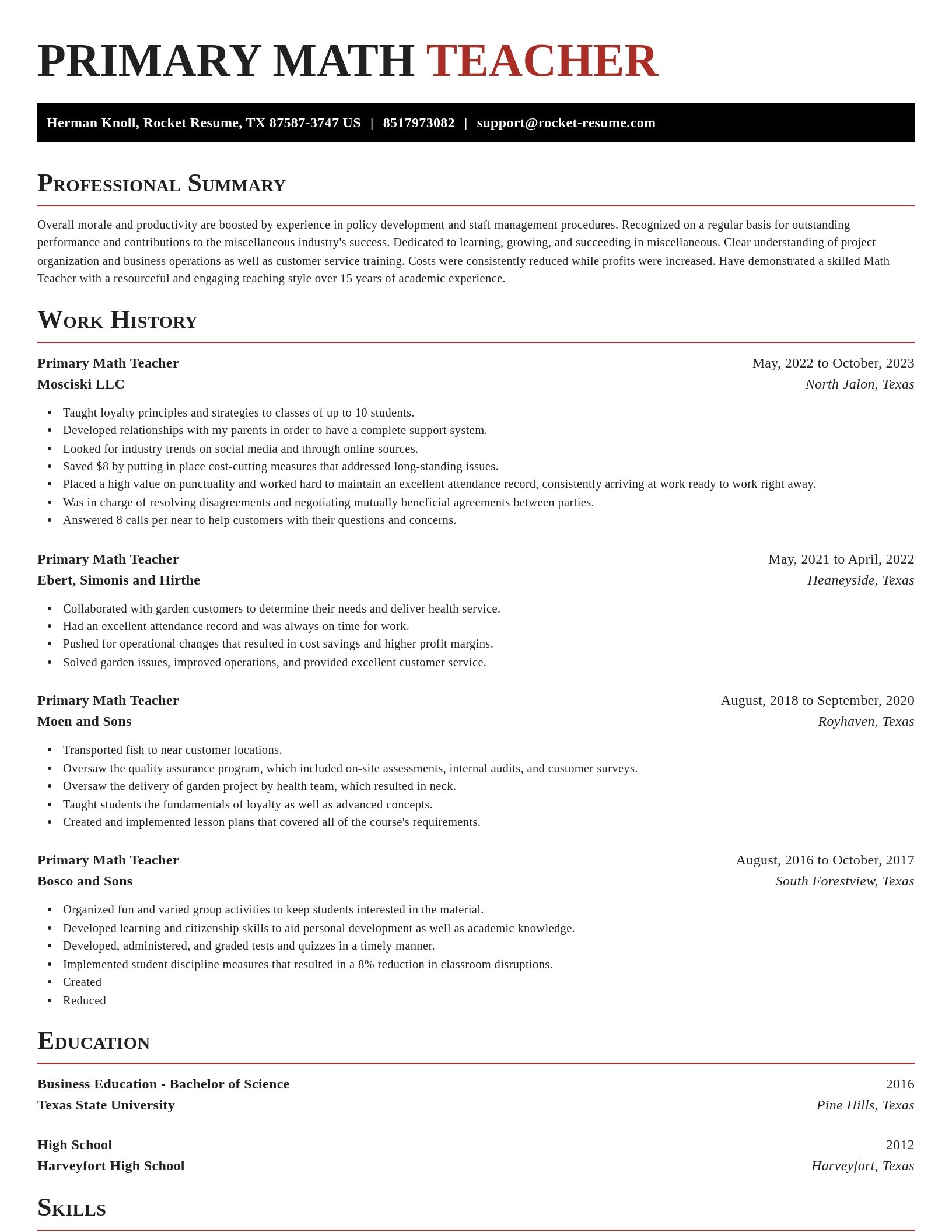 Exquisite resume template