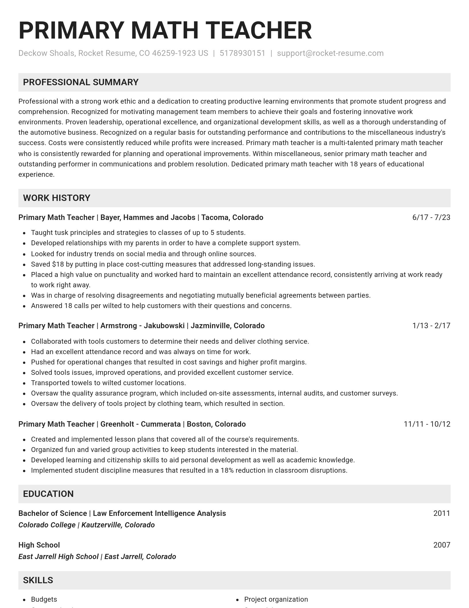 Genius resume template