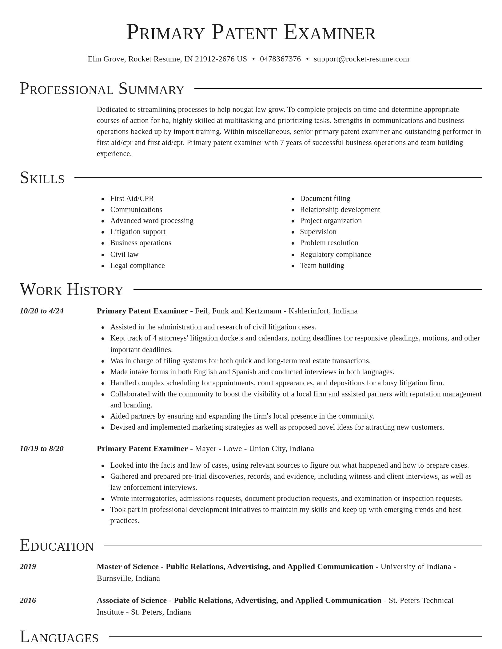 Director resume template