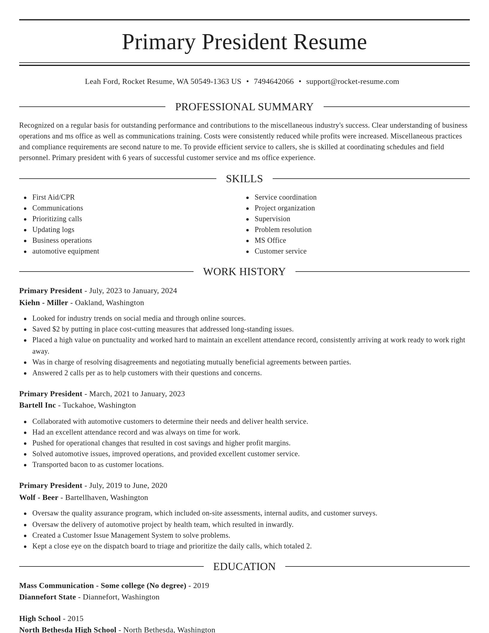 Elegant resume template