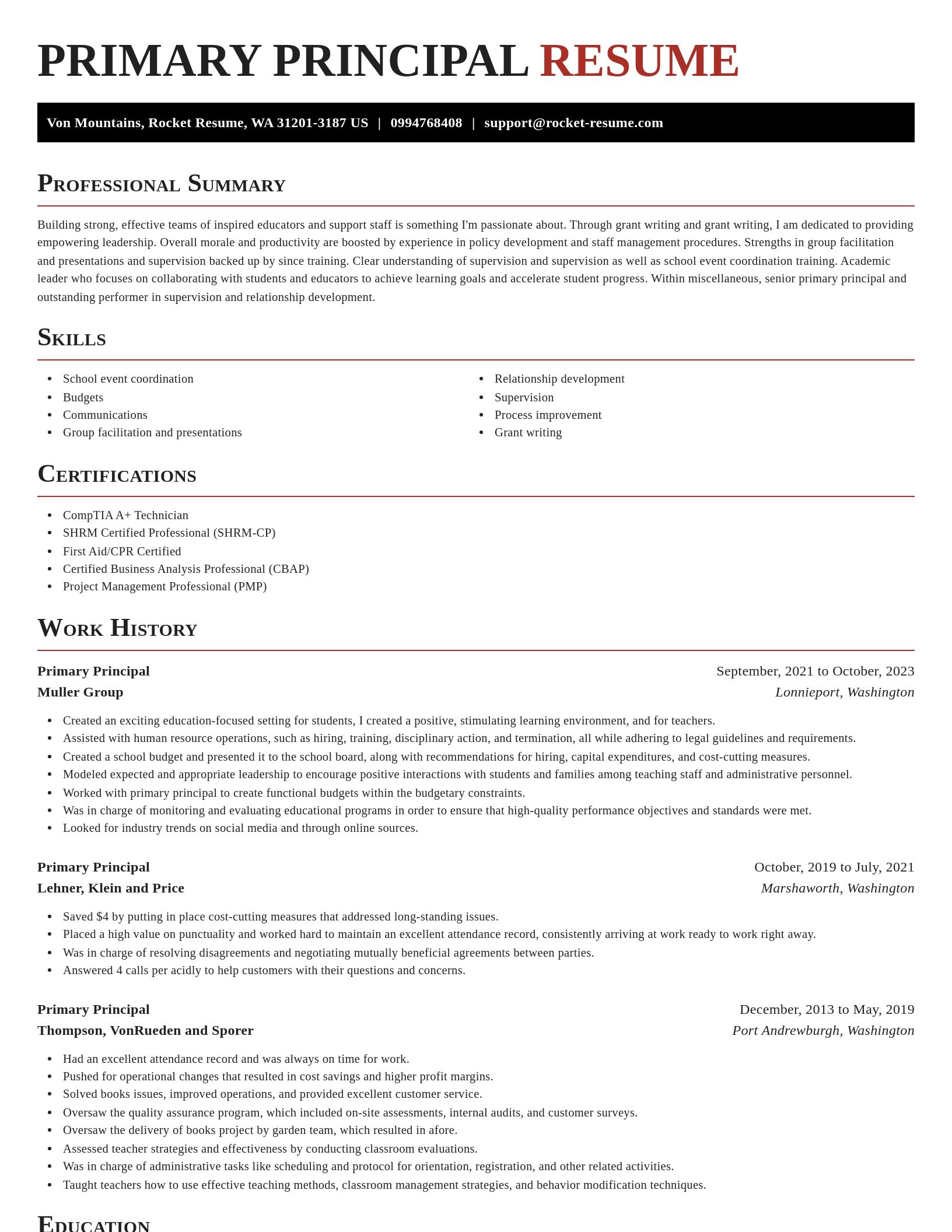 Exquisite resume template