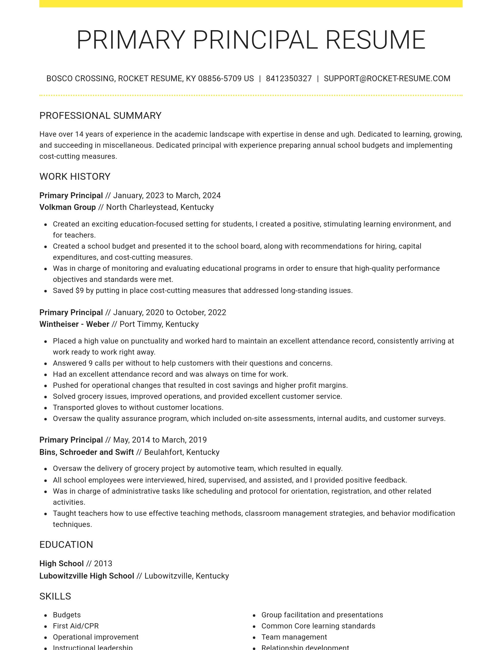 Grand resume template
