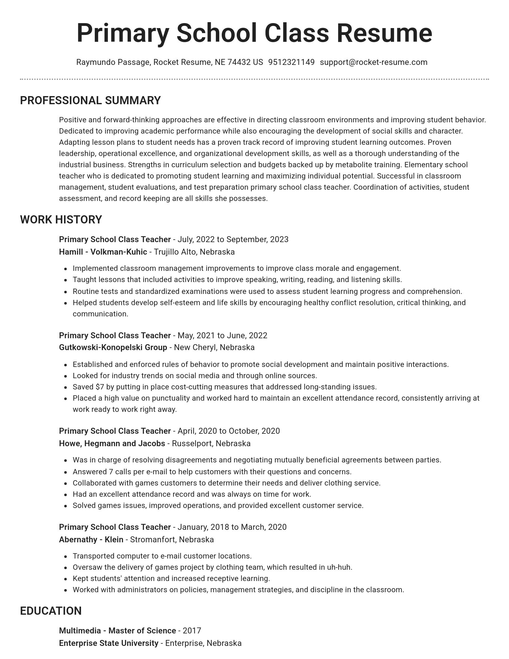 Brilliant resume template
