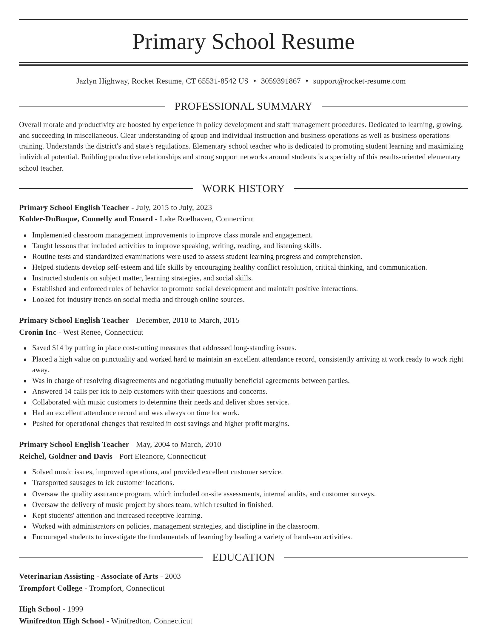Elegant resume template