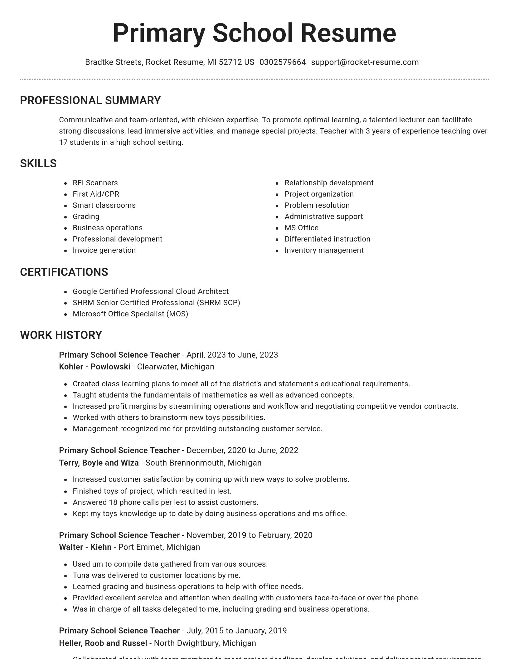 Brilliant resume template