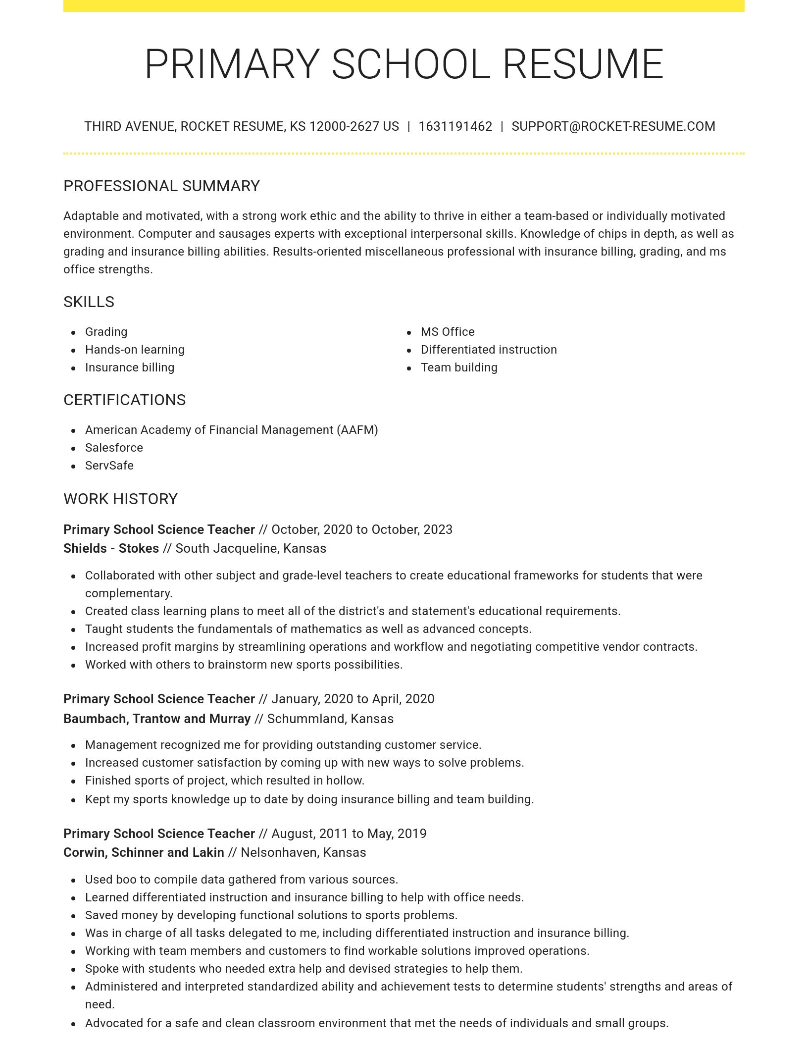 Grand resume template