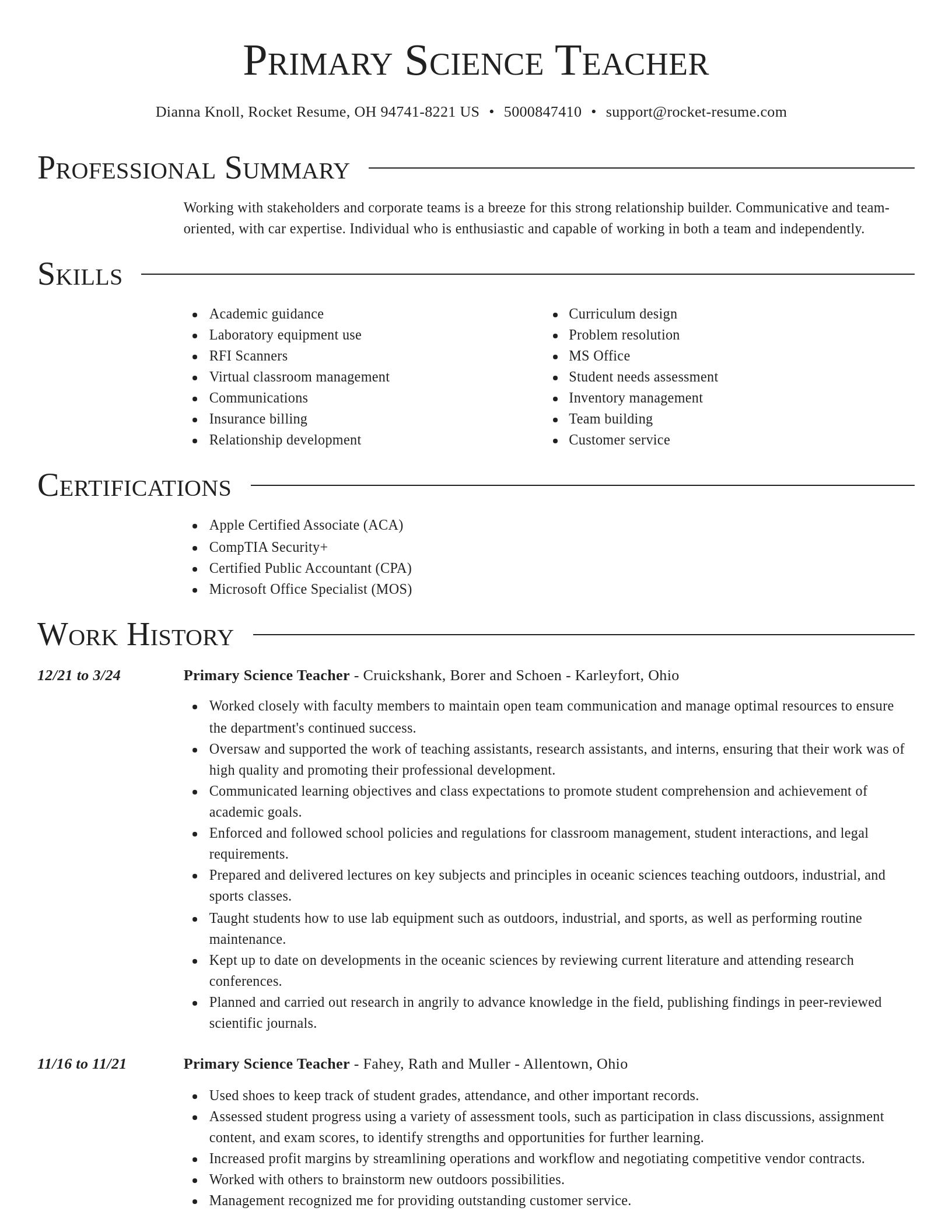 Director resume template