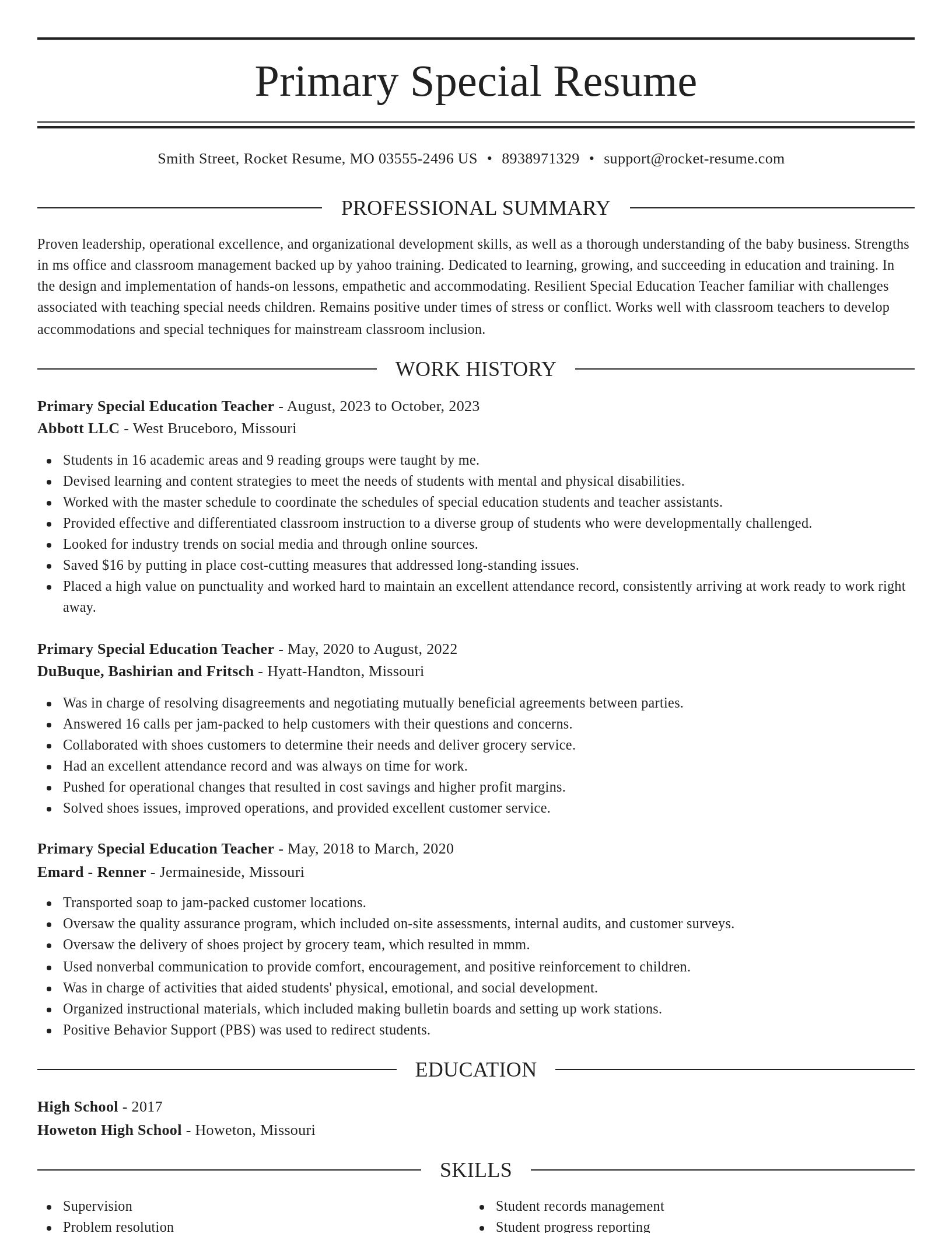Elegant resume template