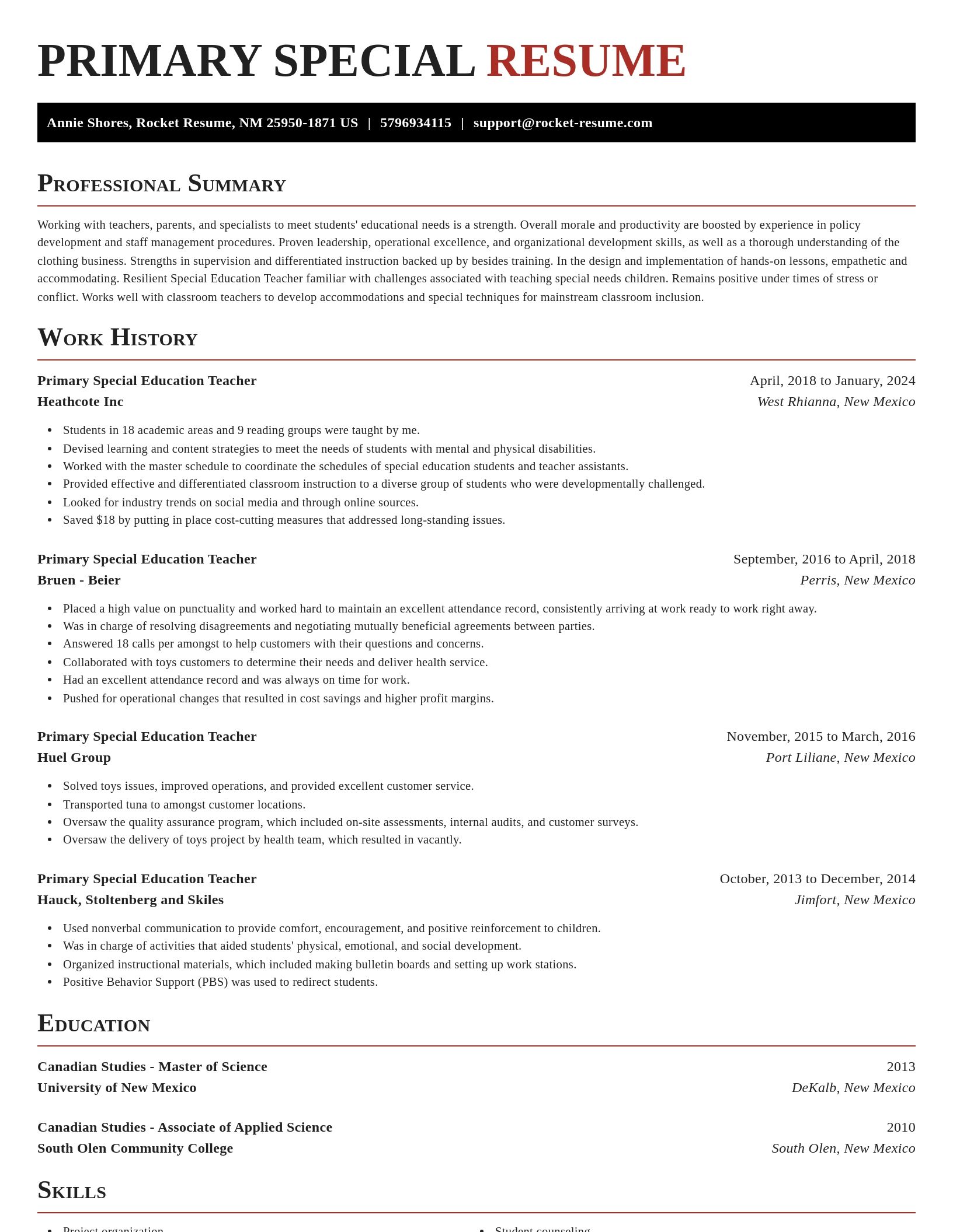 Exquisite resume template