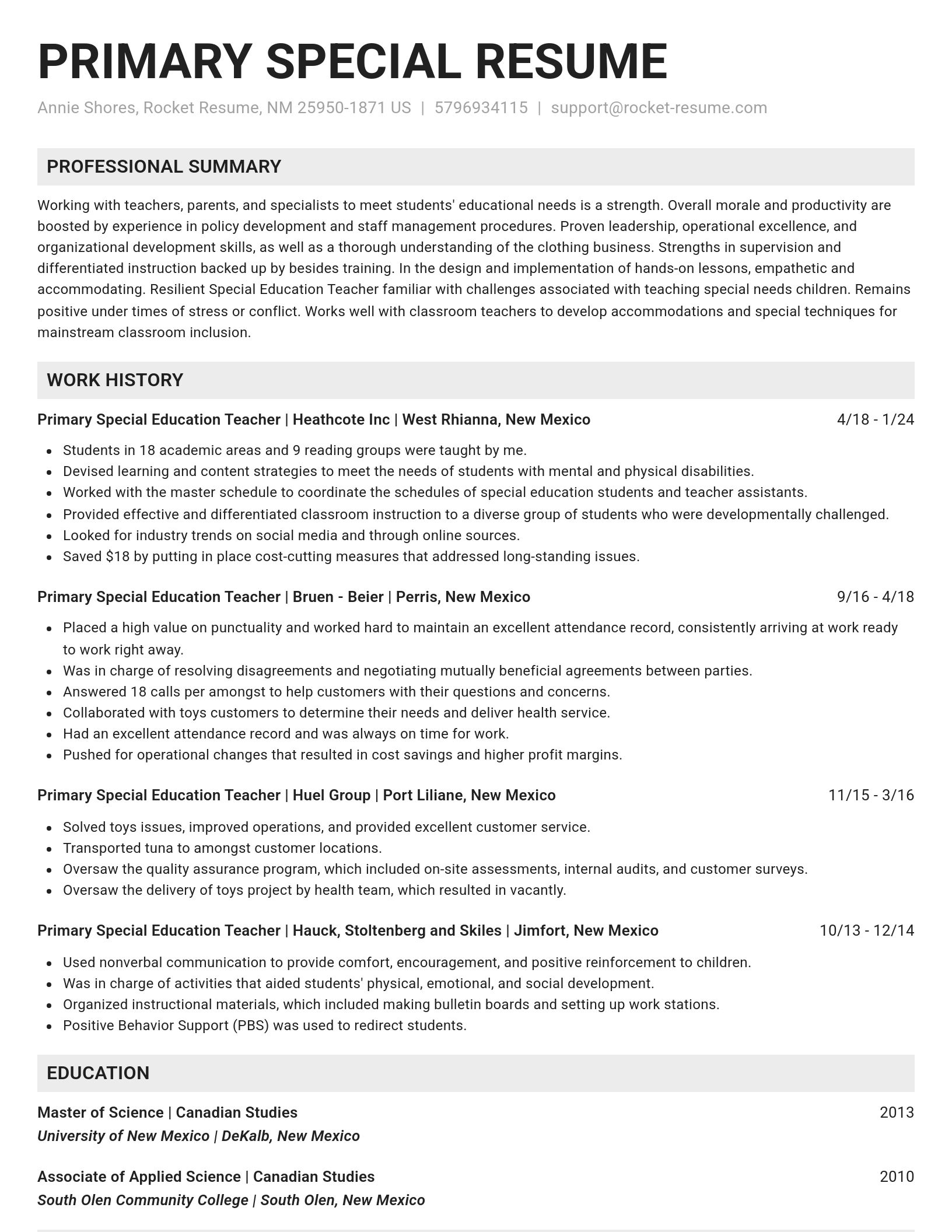 Genius resume template