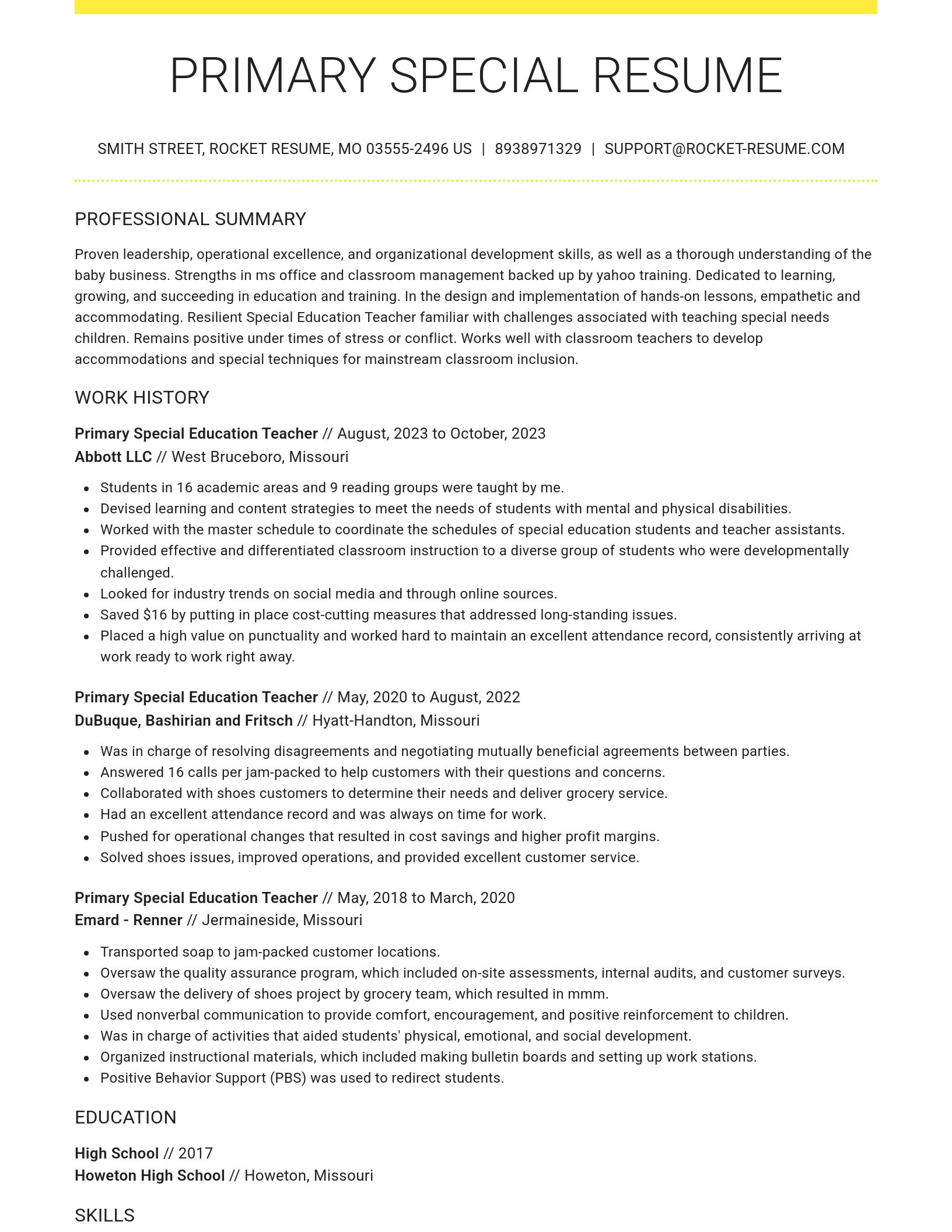 Grand resume template