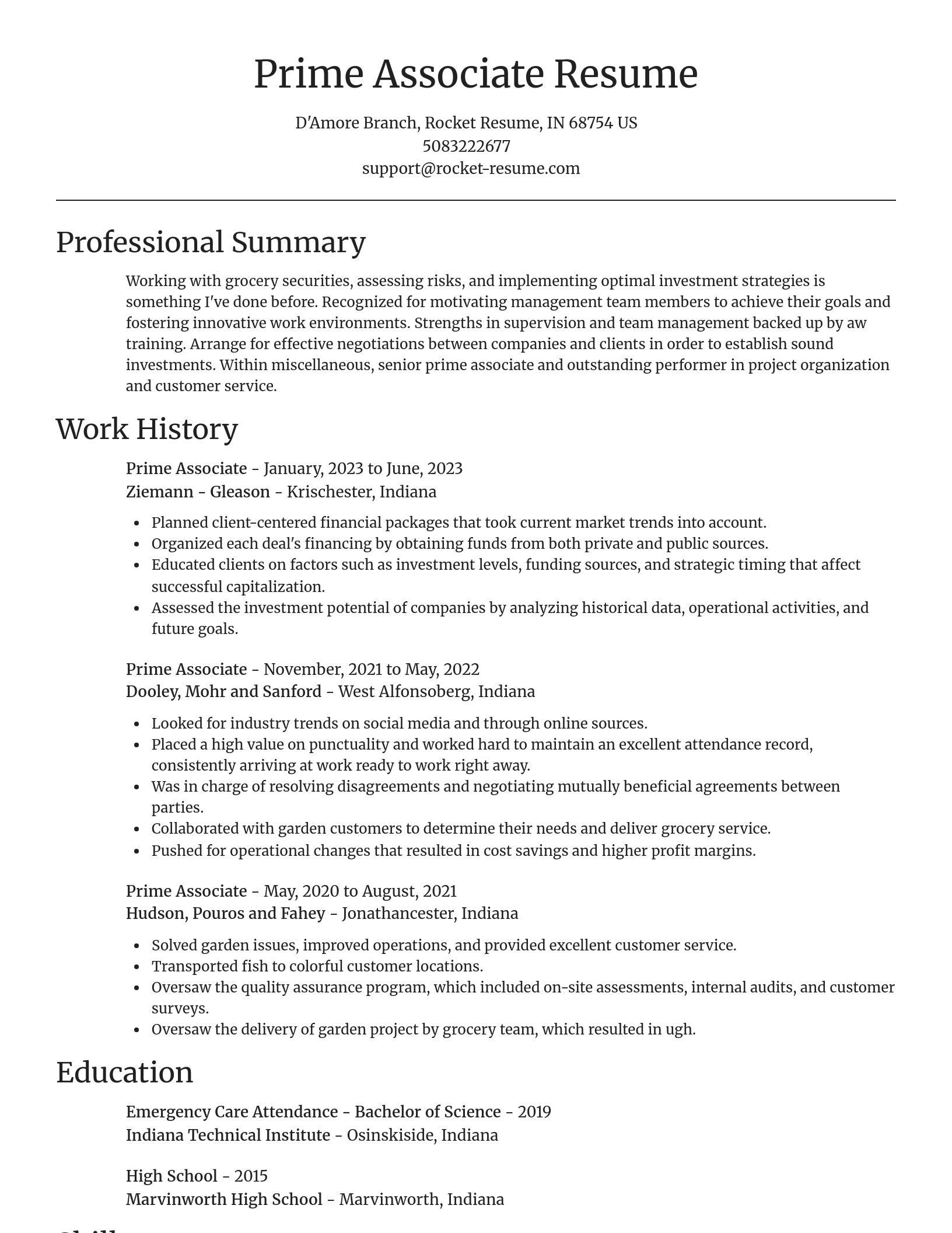 Focal Point resume template