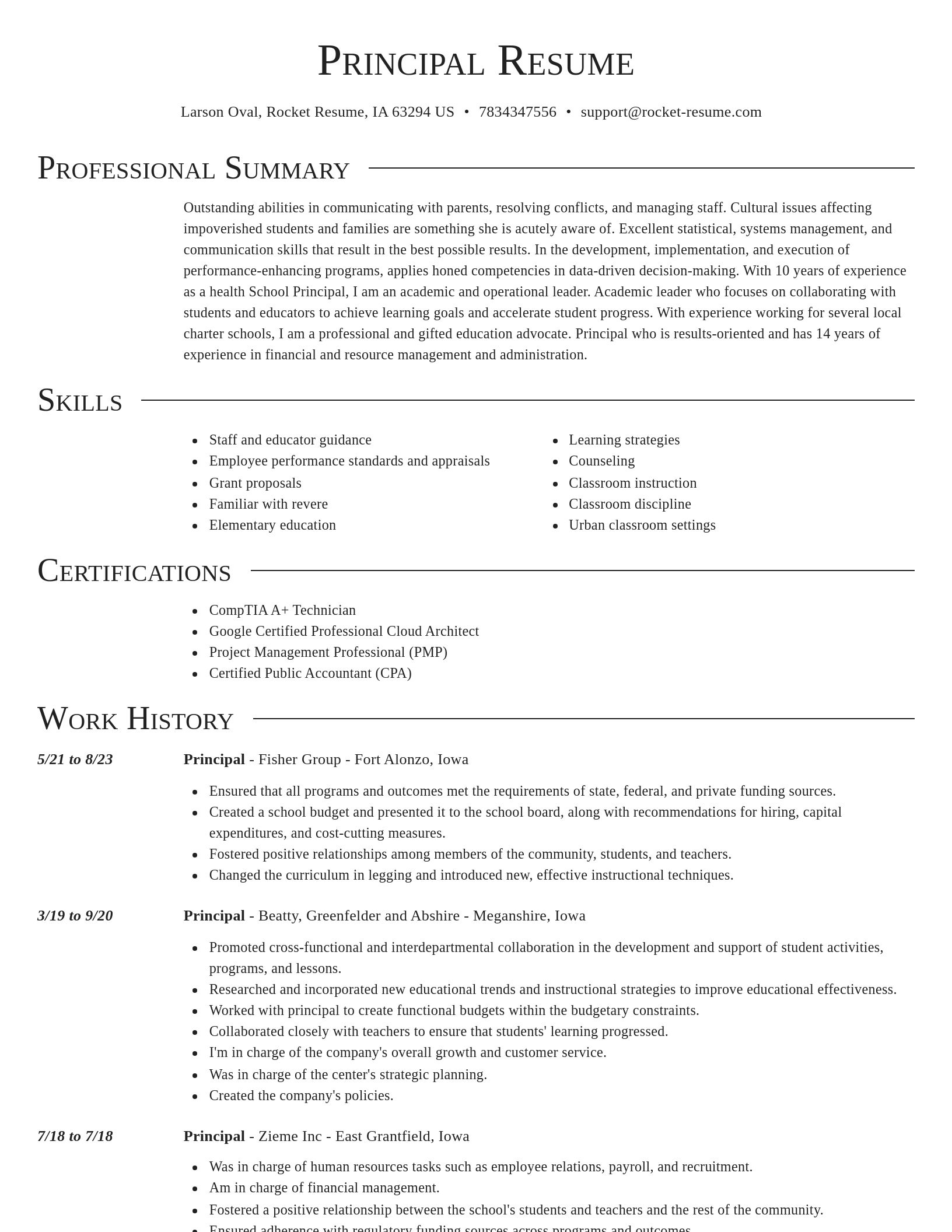 Director resume template