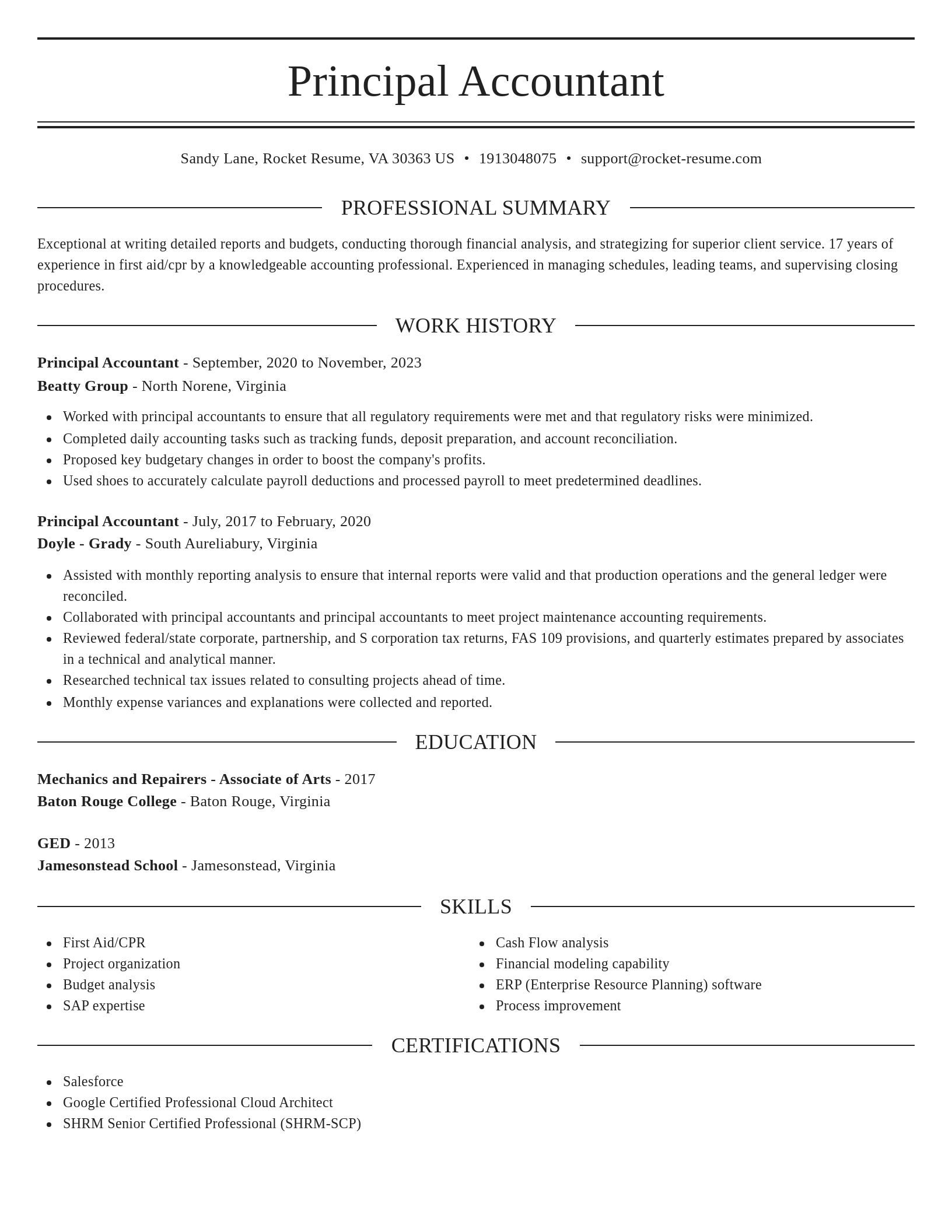 Elegant resume template