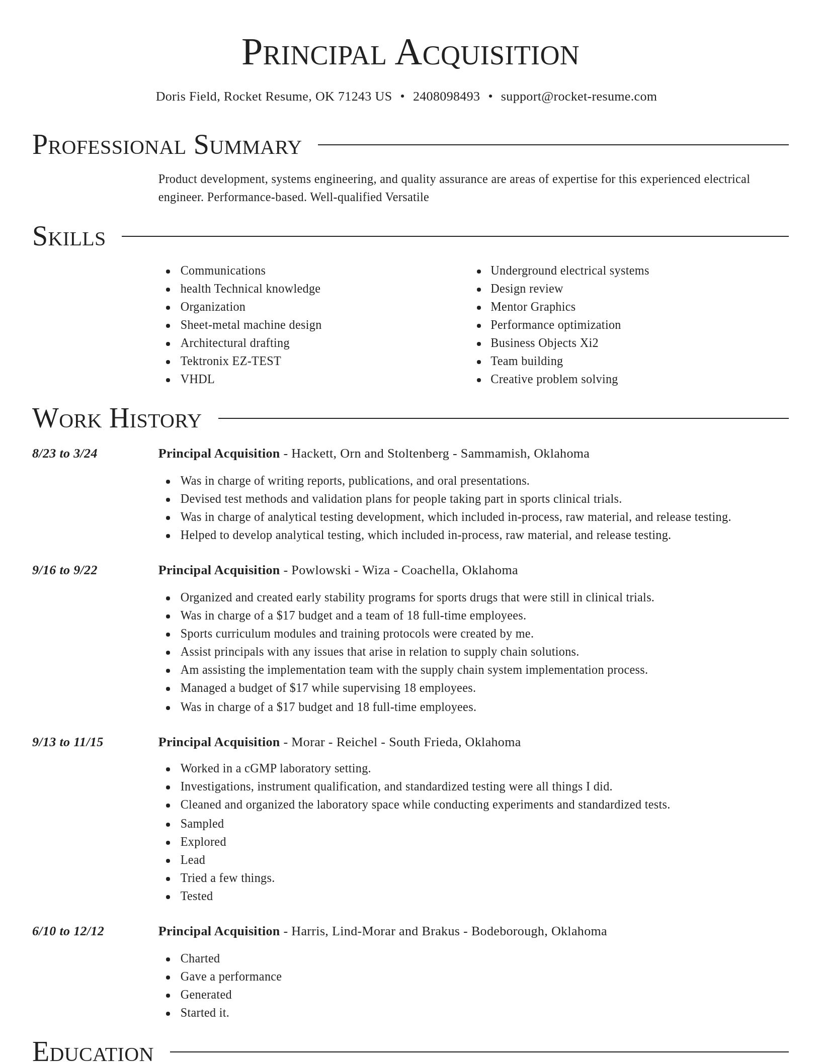 Director resume template