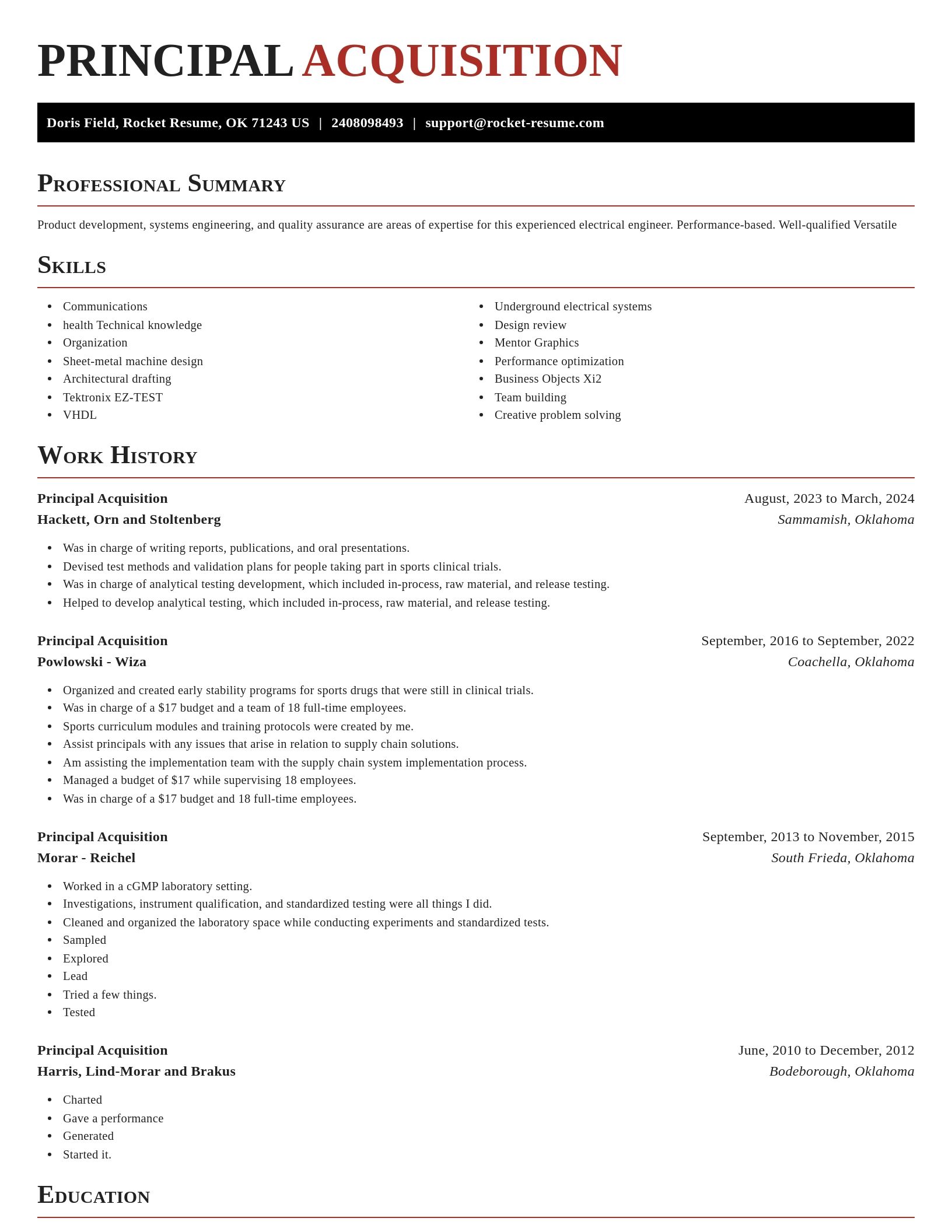 Exquisite resume template