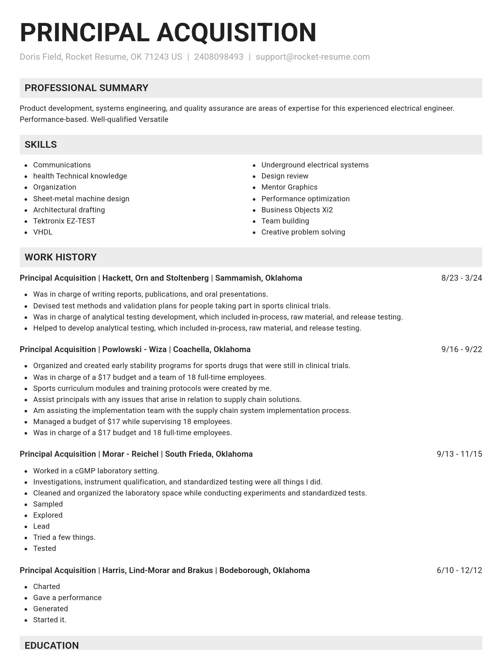 Genius resume template