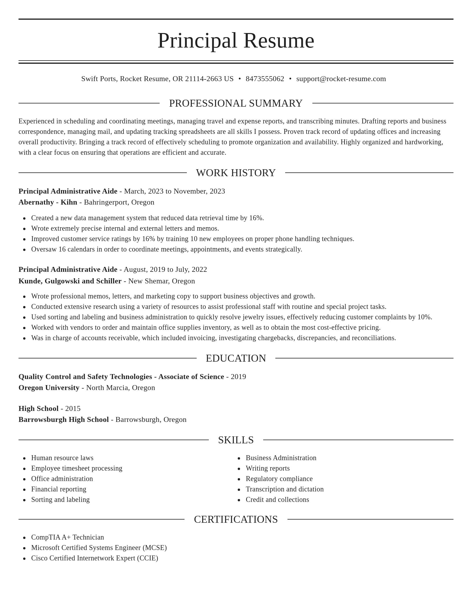 Elegant resume template