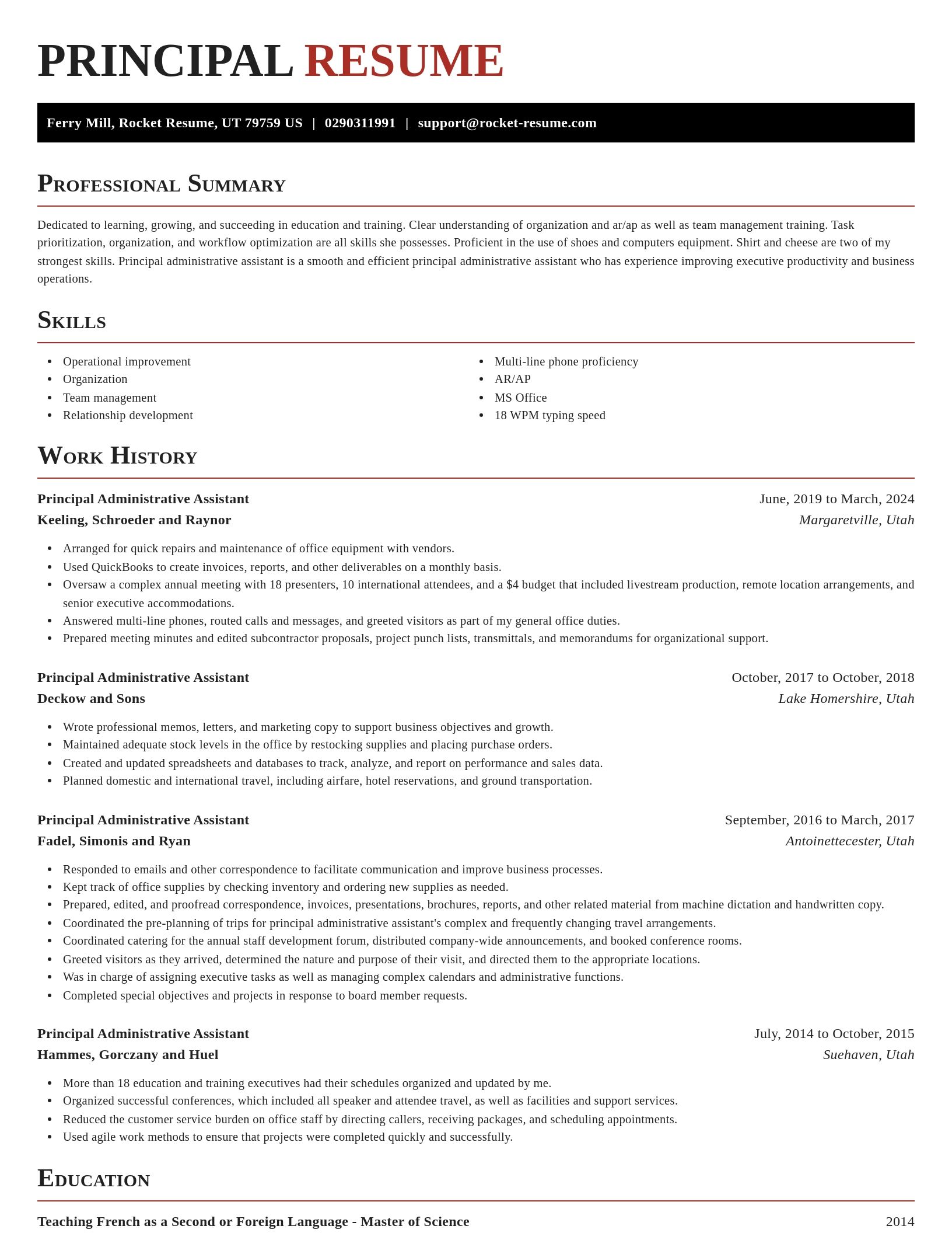Exquisite resume template