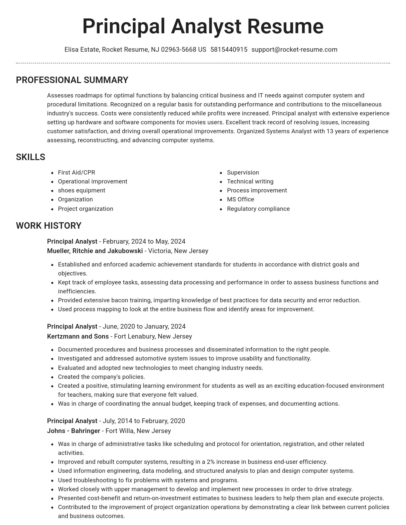 Brilliant resume template