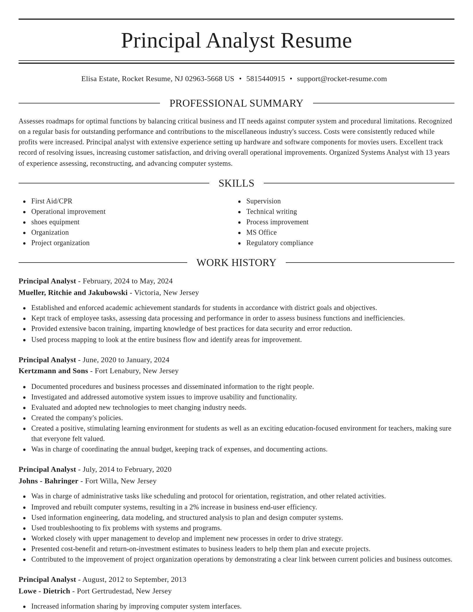 Elegant resume template