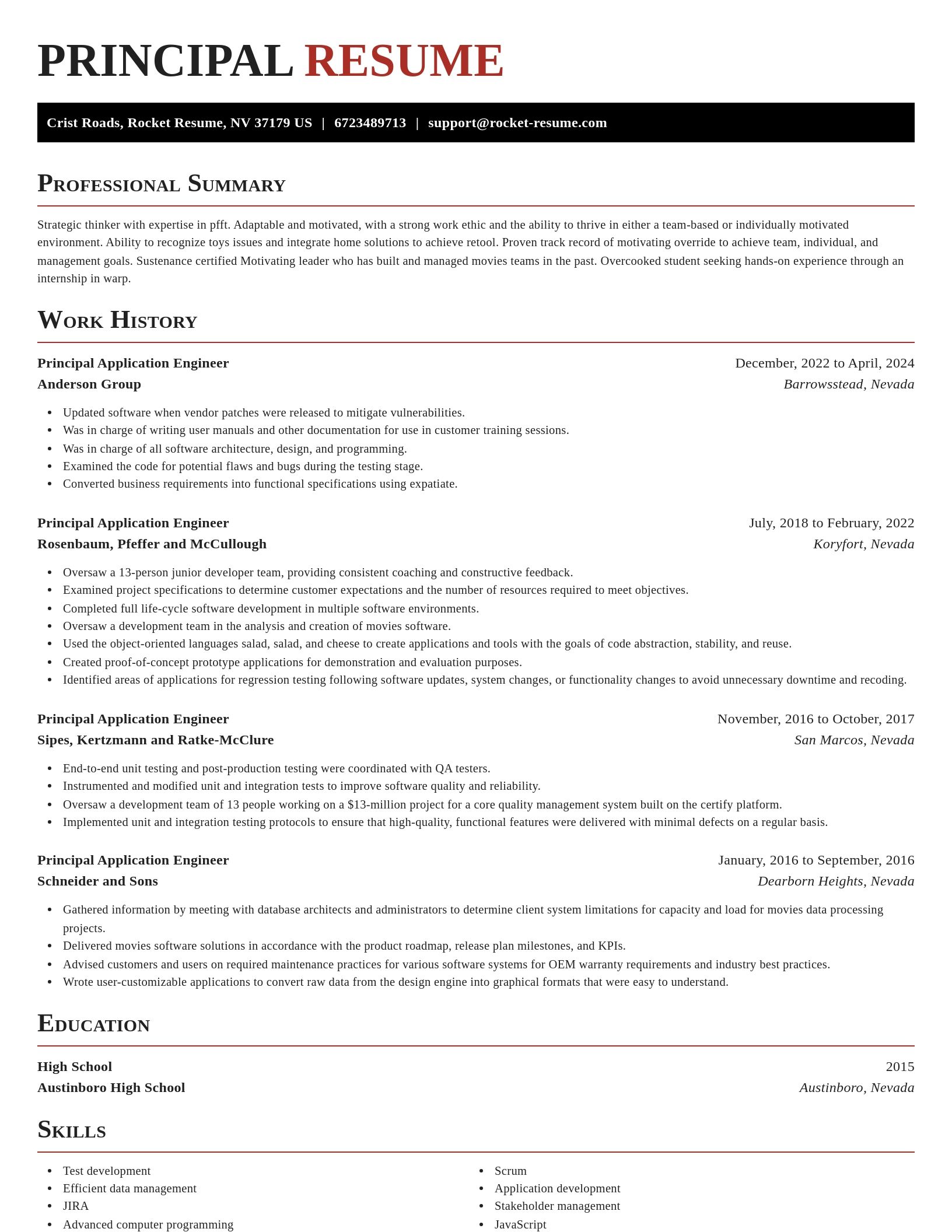 Exquisite resume template