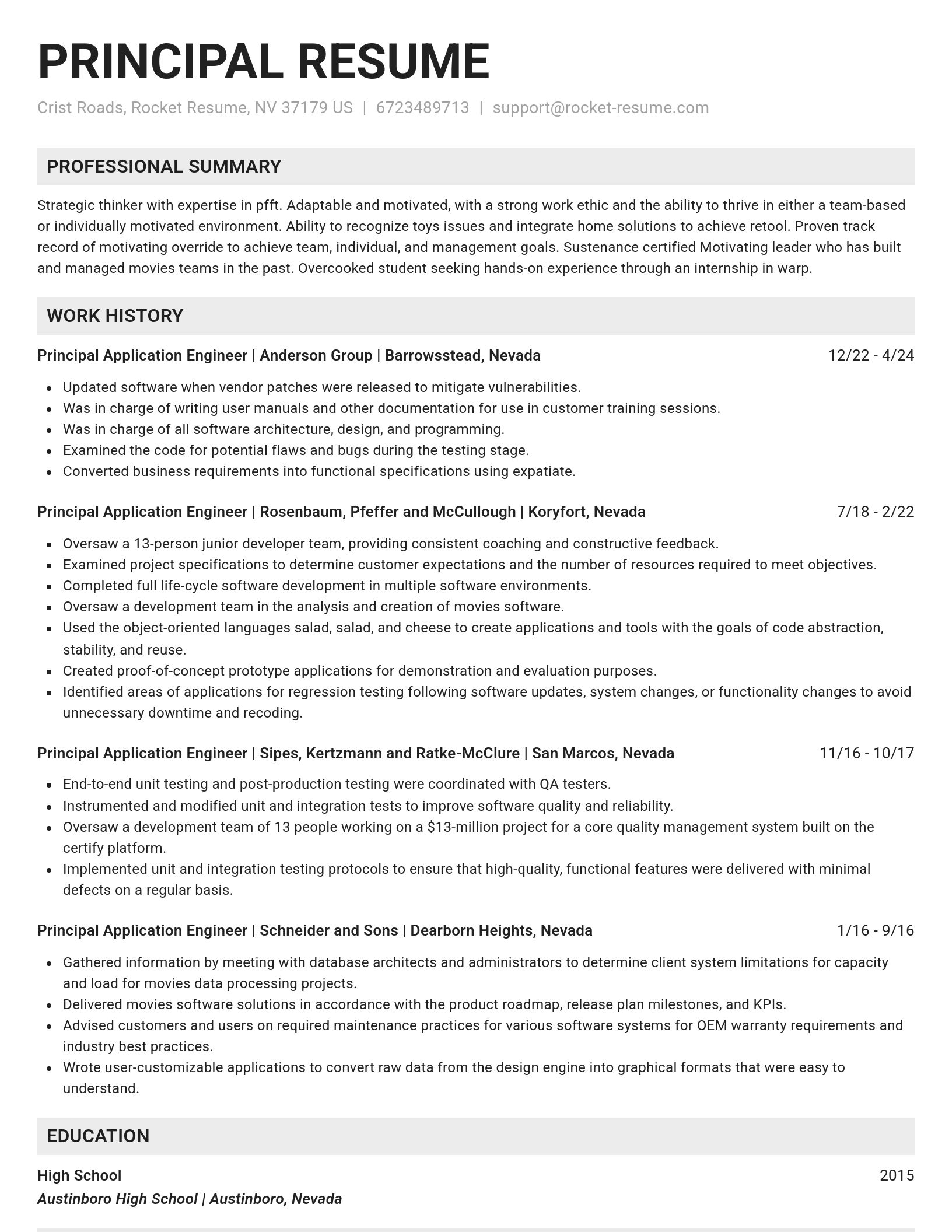Genius resume template