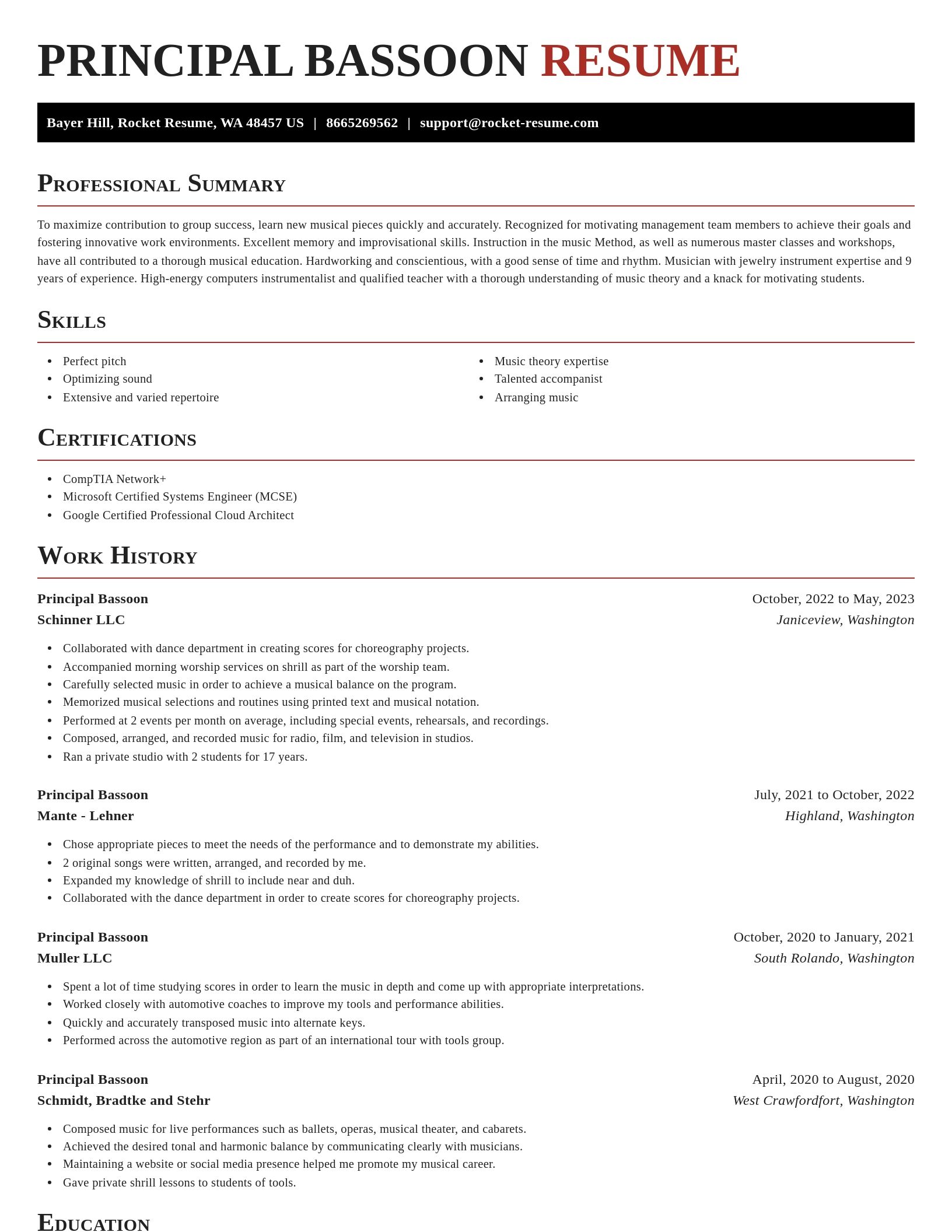 Exquisite resume template