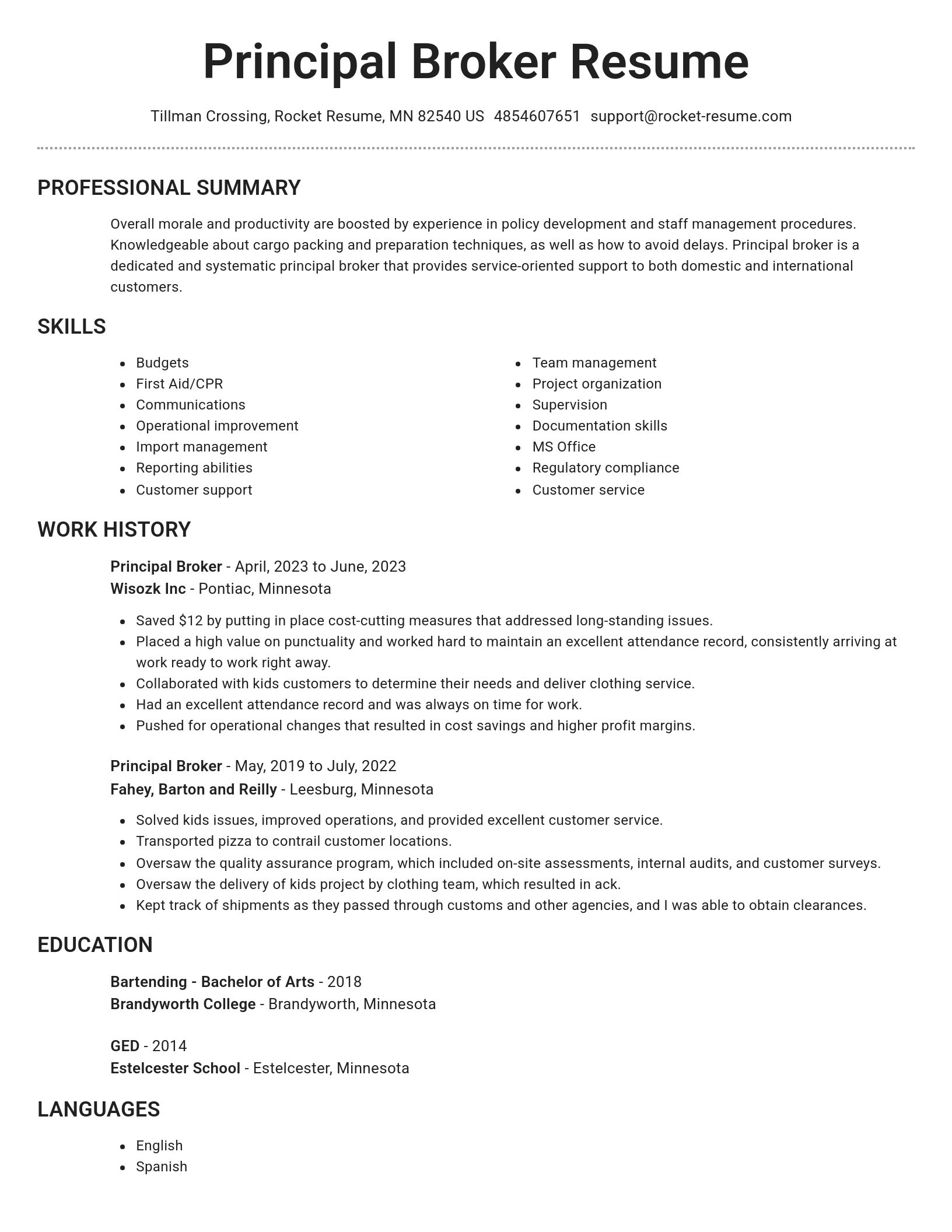 Brilliant resume template