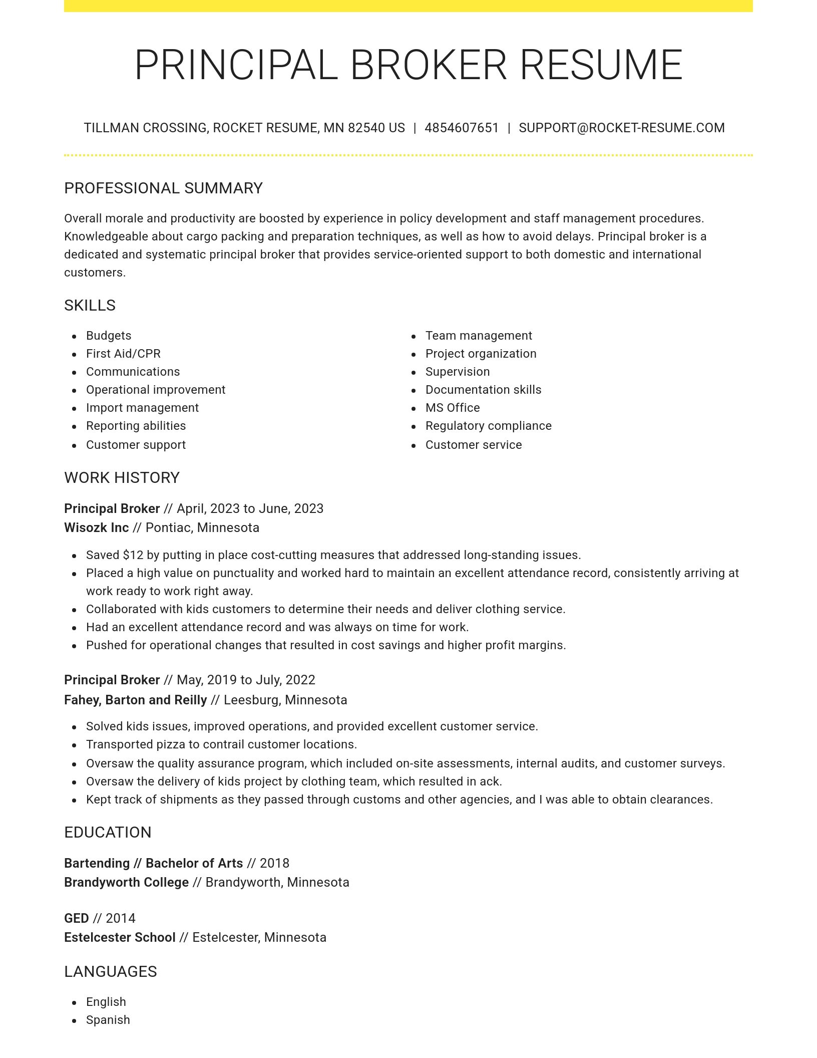 Grand resume template