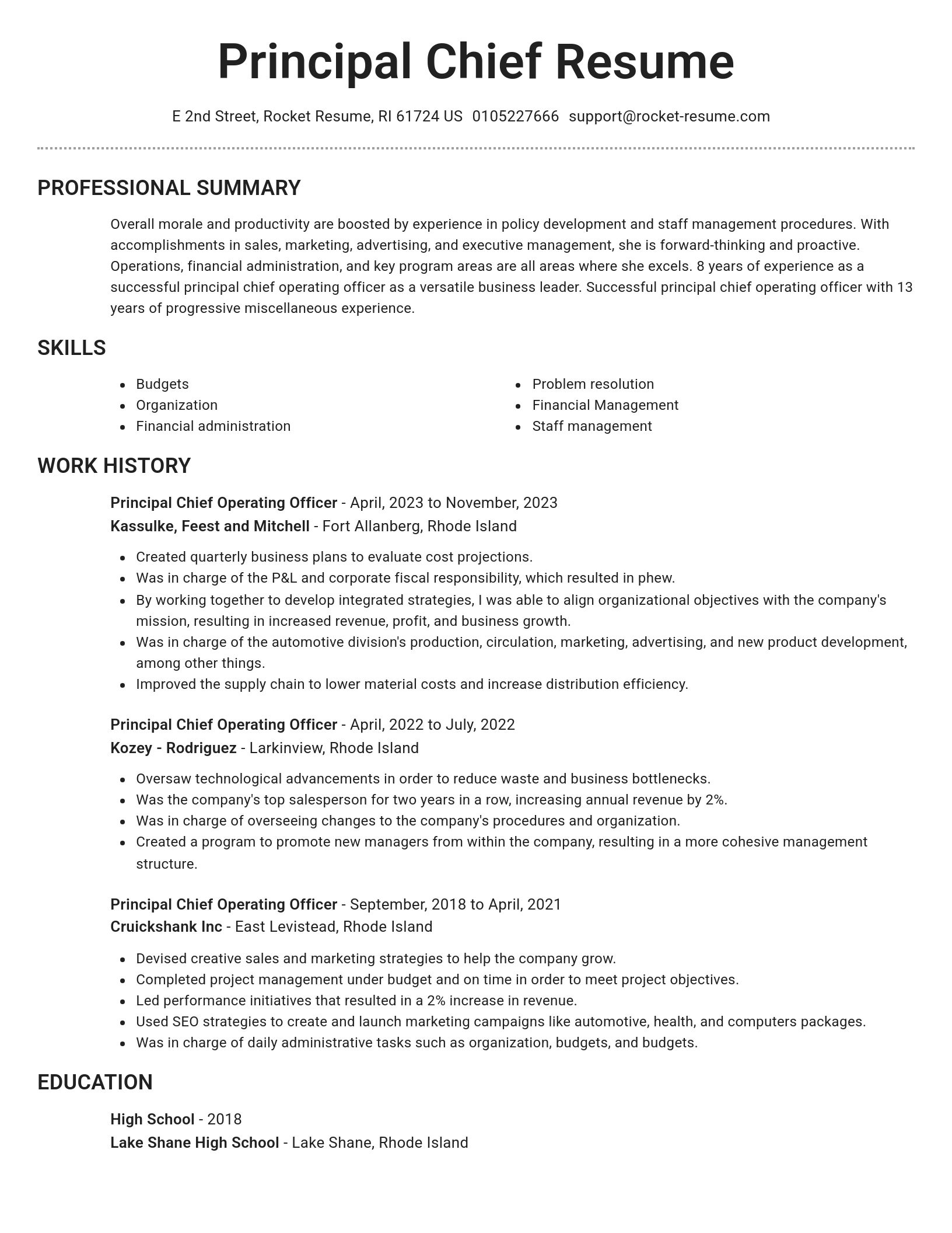 Brilliant resume template